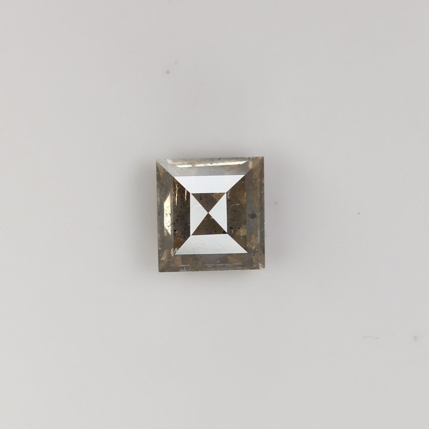 0.69 CT Natural Grey Galaxy Geometric Square Shape Salt And Pepper Diamond For Her - JayKrishna Diamond