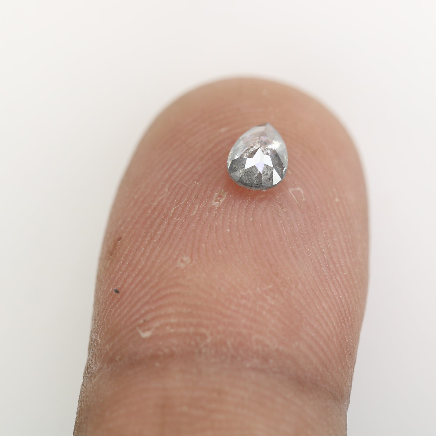 0.39 CT Natural Grey Galaxy Pear Shape Salt and Pepper Diamond for Custom Engagement Rings, Unique Fine Jewelry & Elegant Gifts for Her - JayKrishna Diamond