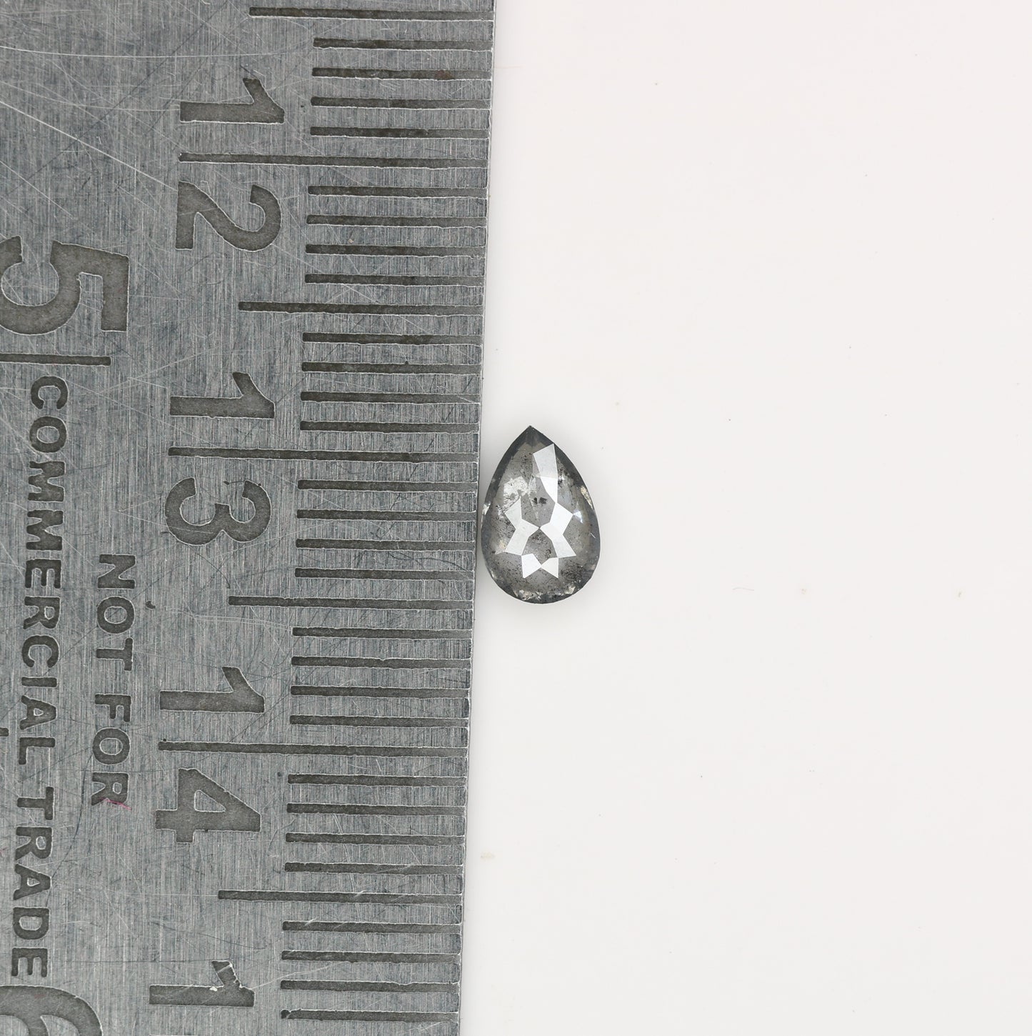 0.39 CT Natural Grey Galaxy Pear Shape Salt and Pepper Diamond for Custom Engagement Rings, Unique Fine Jewelry & Elegant Gifts for Her - JayKrishna Diamond