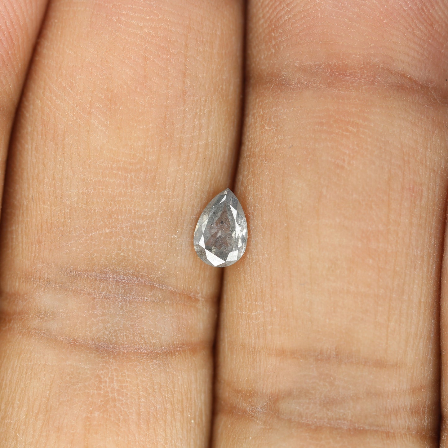 0.39 CT Natural Grey Galaxy Pear Shape Salt and Pepper Diamond for Custom Engagement Rings, Unique Fine Jewelry & Elegant Gifts for Her - JayKrishna Diamond