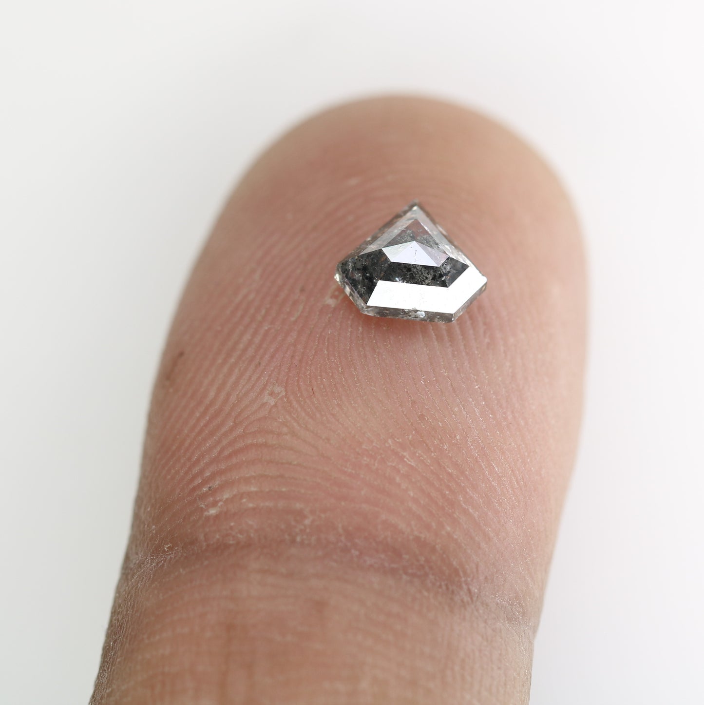 0.75 CT Natural Grey Galaxy Geometric Diamond Shape Salt And Pepper Diamond For Her - JayKrishna Diamond