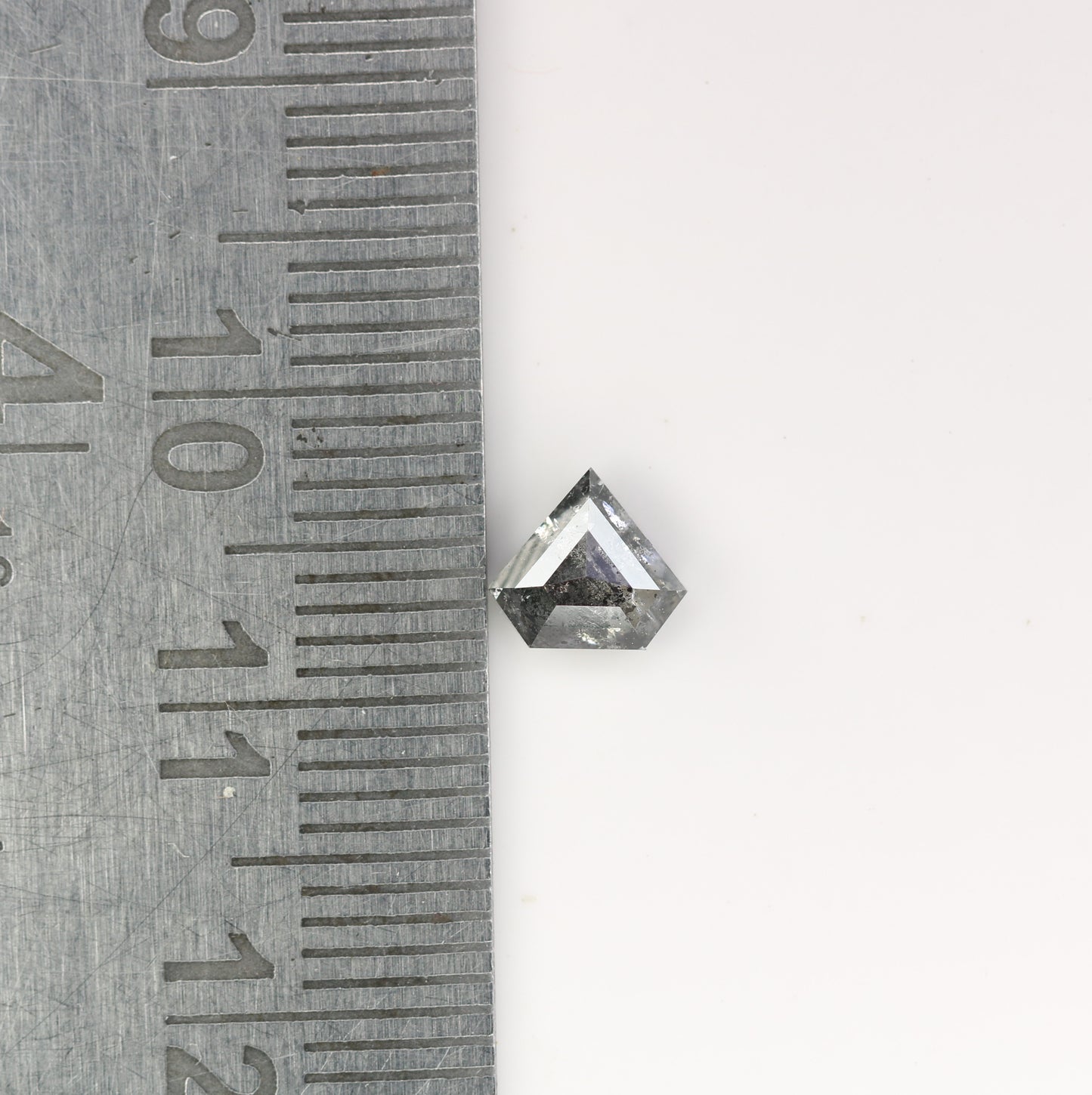 0.75 CT Natural Grey Galaxy Geometric Diamond Shape Salt And Pepper Diamond For Her - JayKrishna Diamond