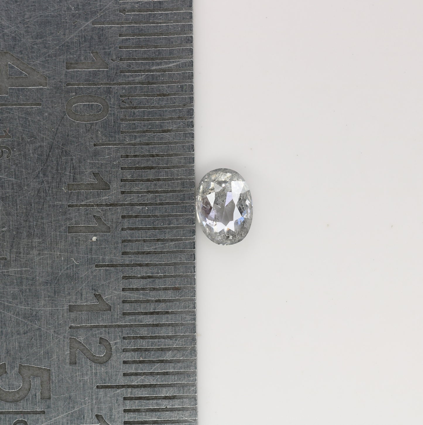 0.68 CT Natural Grey Galaxy Oval Shape Salt And Pepper Diamond For Her - JayKrishna Diamond