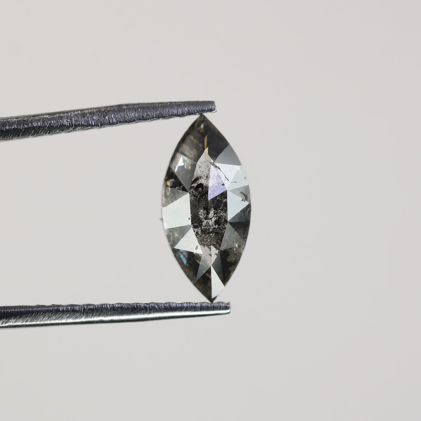 0.77 CT Natural Grey Galaxy Marquise Shape Salt And Pepper Diamond For Her - JayKrishna Diamond