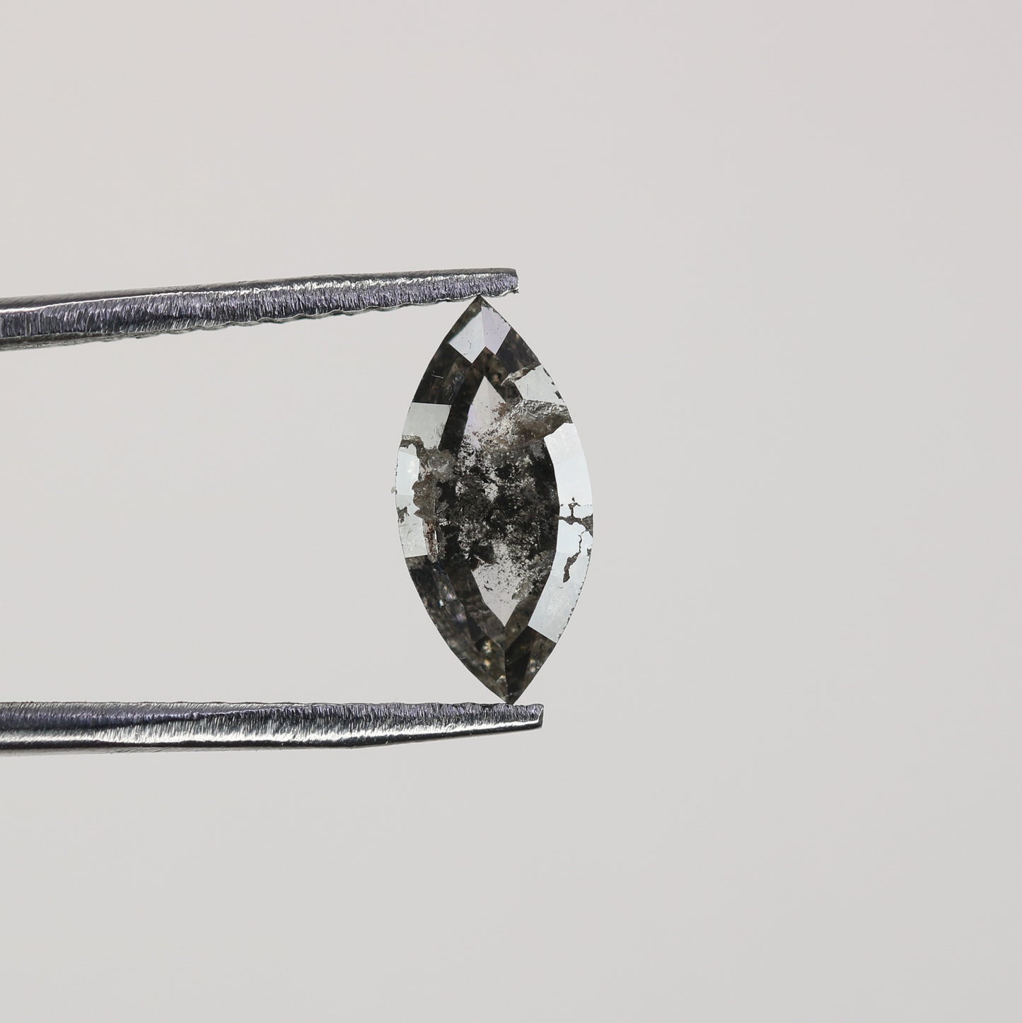 0.77 CT Natural Grey Galaxy Marquise Shape Salt And Pepper Diamond For Her - JayKrishna Diamond