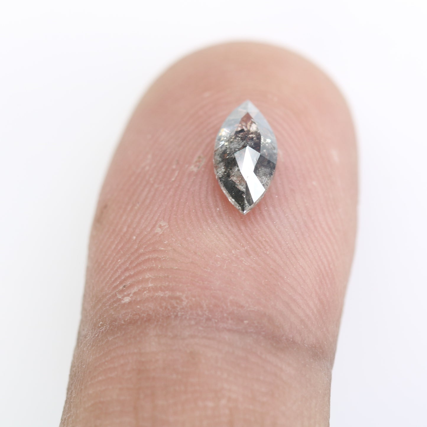 0.77 CT Natural Grey Galaxy Marquise Shape Salt And Pepper Diamond For Her - JayKrishna Diamond