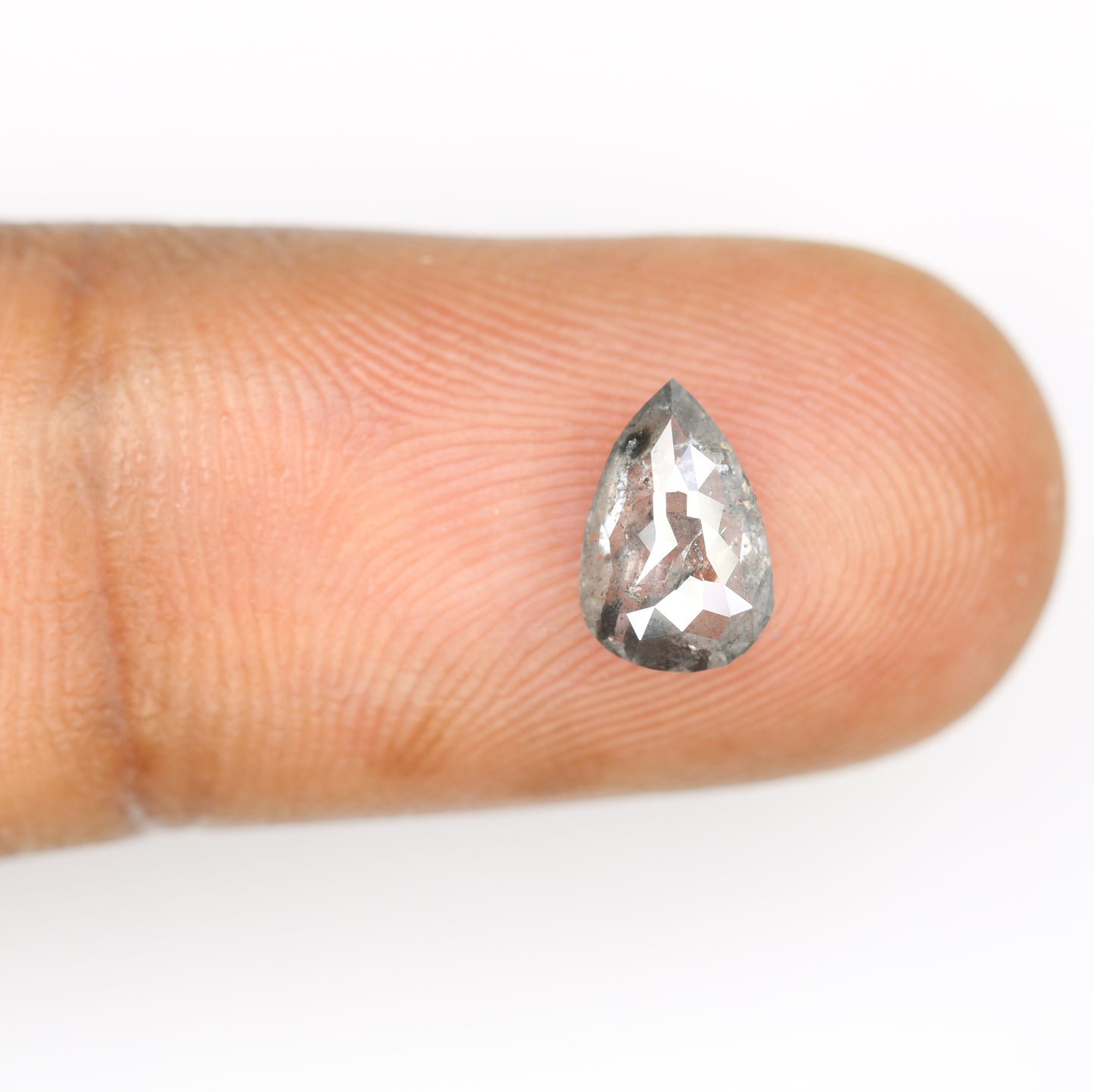 1.2 CT Pear Shape Salt And Pepper Diamond For Wedding Jewelry | Gift For Sister | Gift For Girl Friend - JayKrishna Diamond