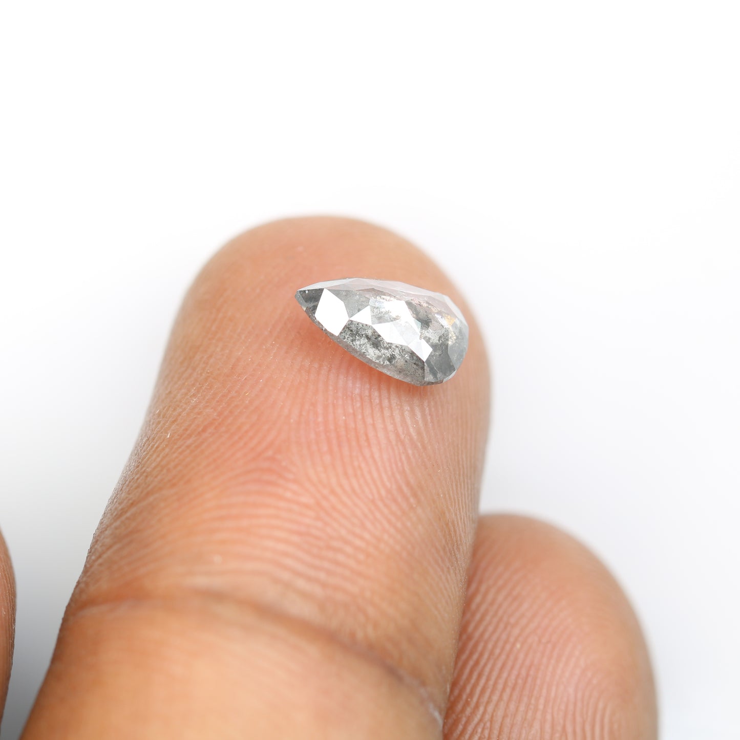 1.2 CT Pear Shape Salt And Pepper Diamond For Wedding Jewelry | Gift For Sister | Gift For Girl Friend - JayKrishna Diamond