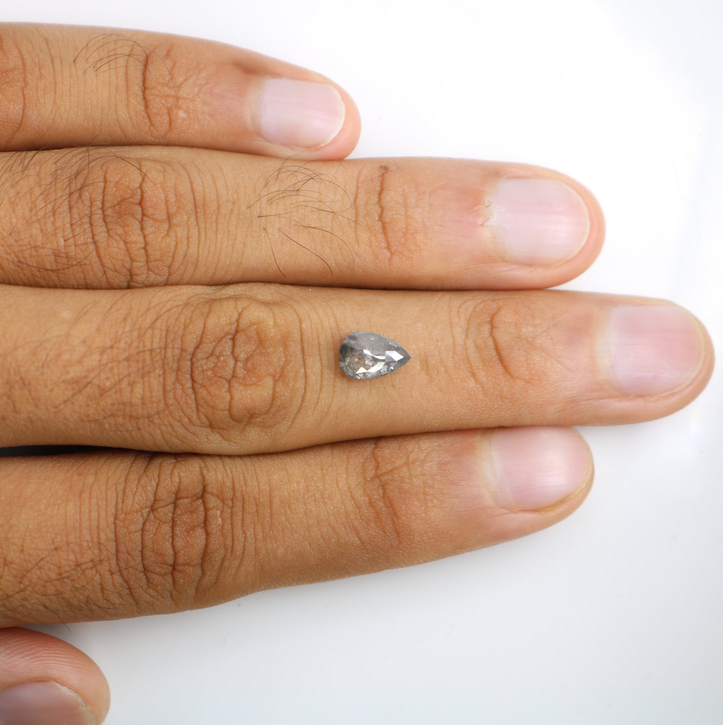 1.2 CT Pear Shape Salt And Pepper Diamond For Wedding Jewelry | Gift For Sister | Gift For Girl Friend - JayKrishna Diamond