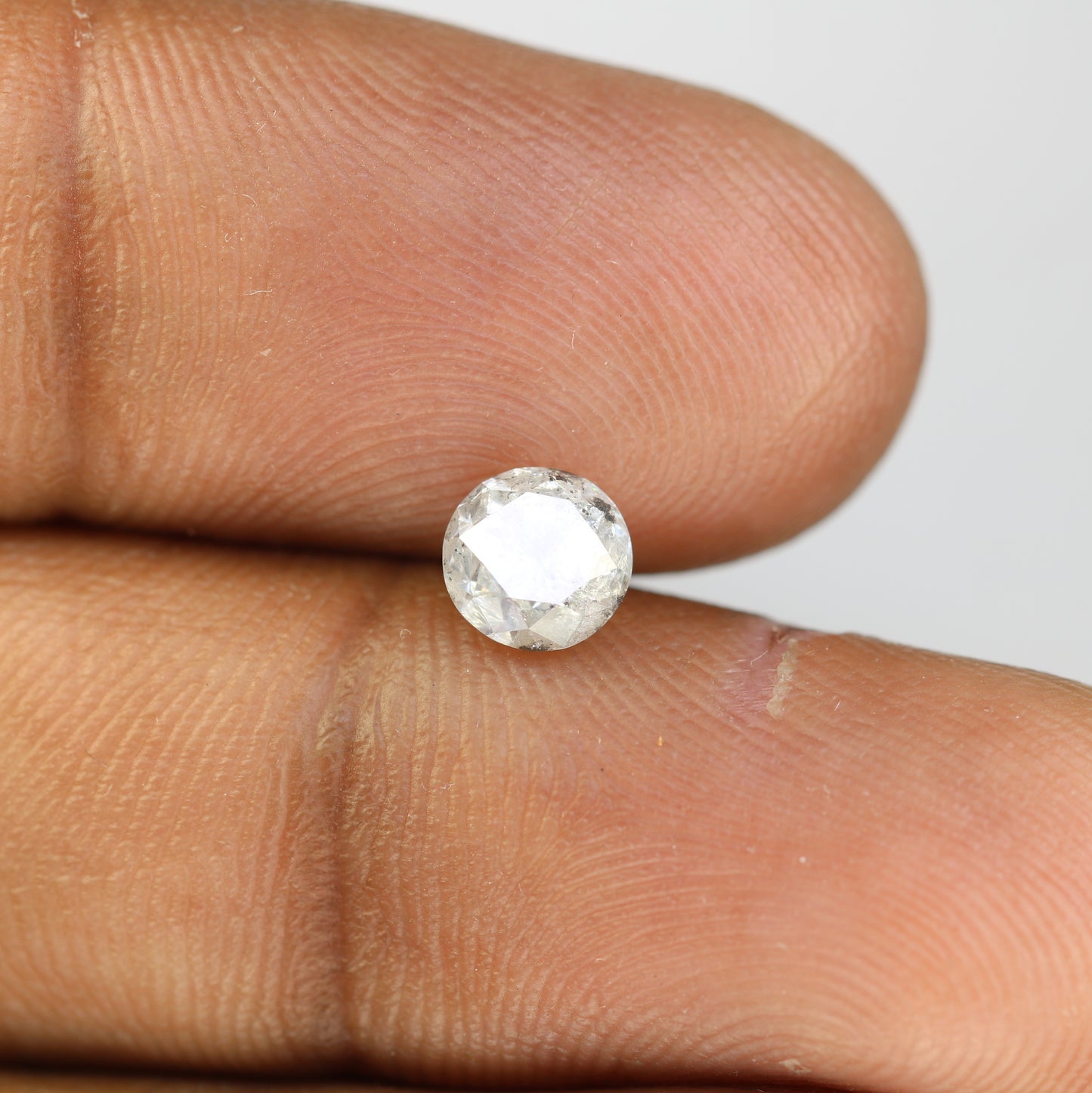 0.98 CT Salt And Pepper Loose Round Brilliant Cut Diamond Ring - JayKrishna Diamond