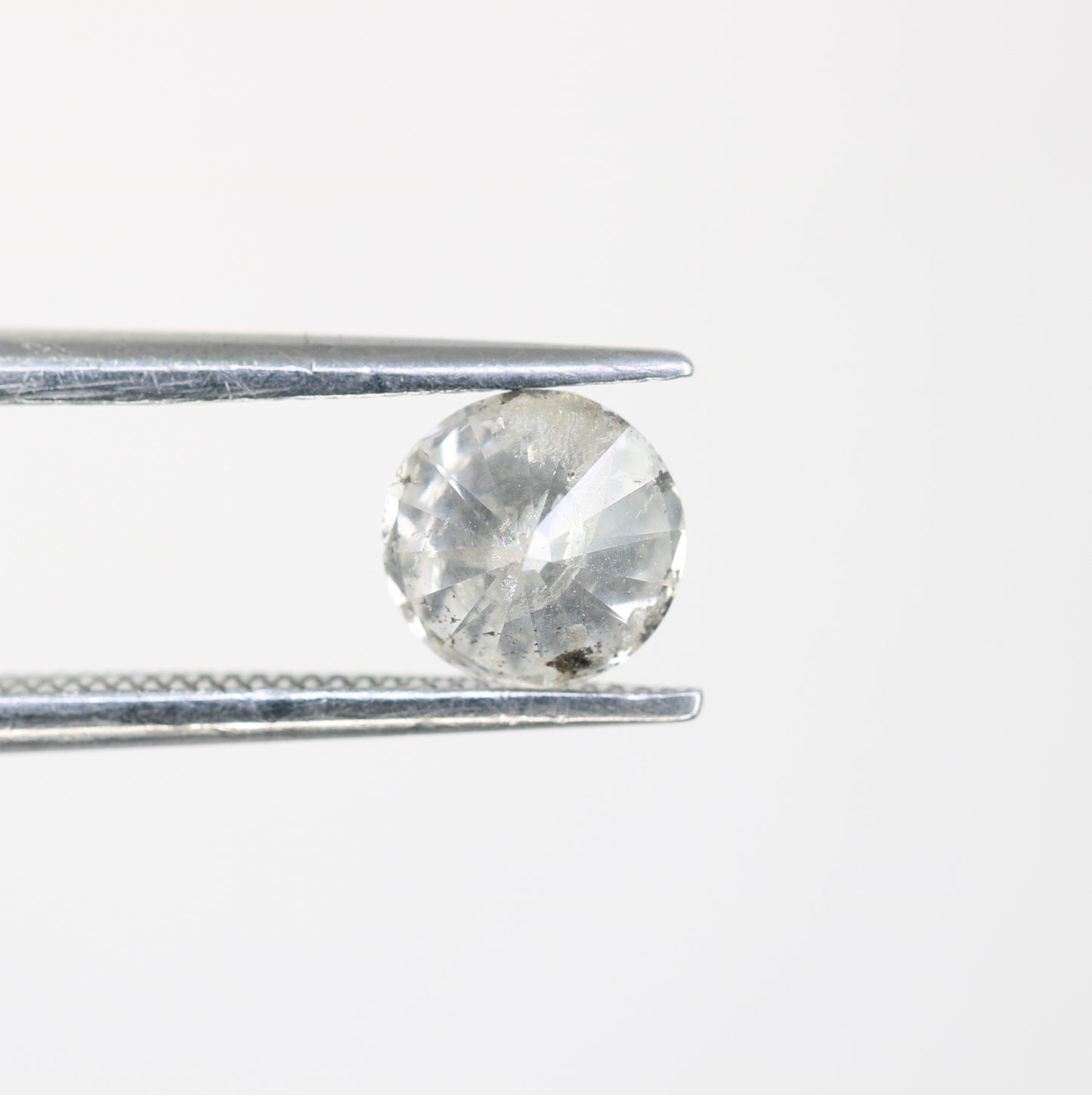 0.98 CT Salt And Pepper Loose Round Brilliant Cut Diamond Ring - JayKrishna Diamond