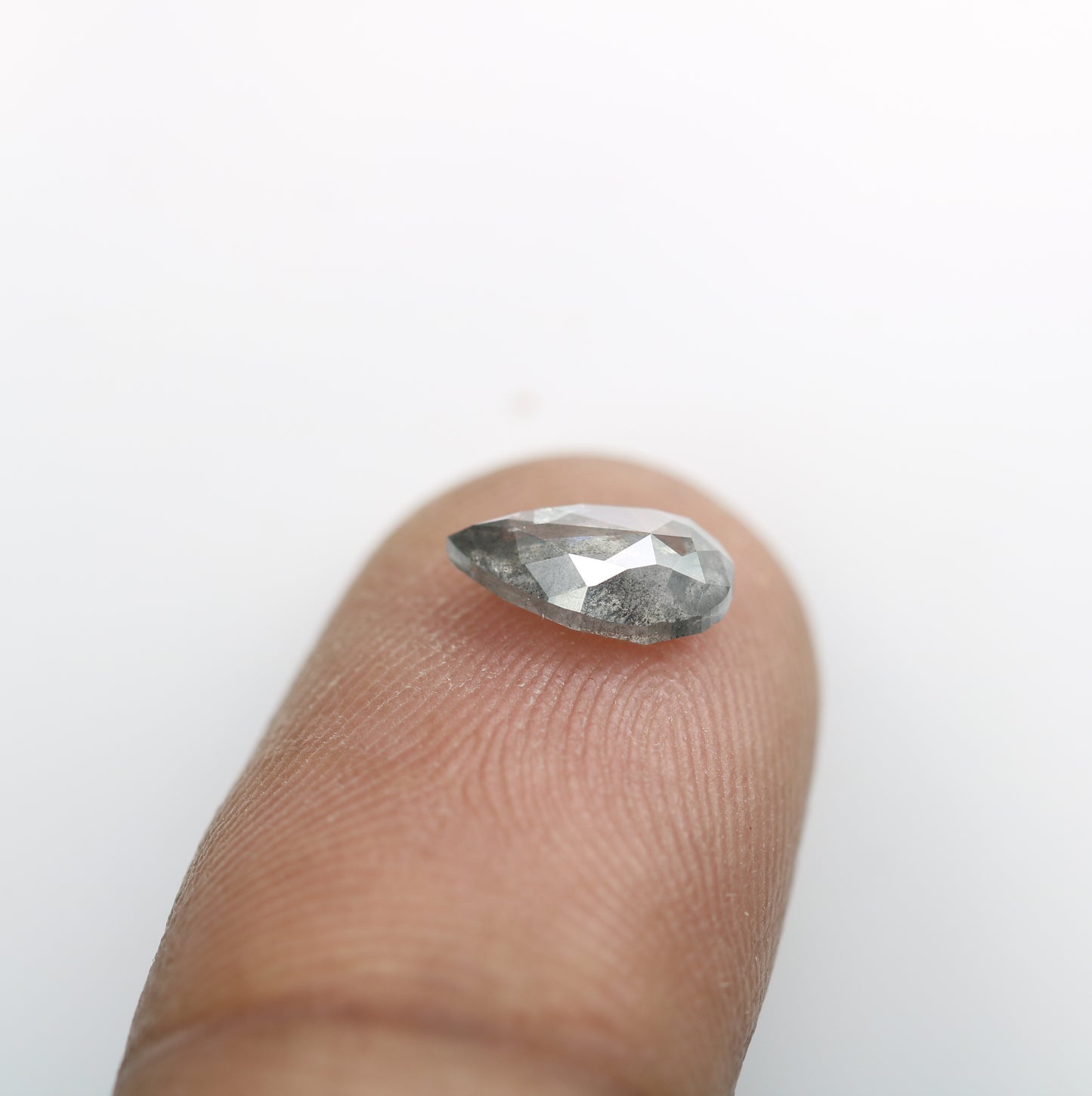 1.19 CT Fancy Salt And Pepper Pear Shape Diamond For Wedding Ring | Gift For Her - JayKrishna Diamond