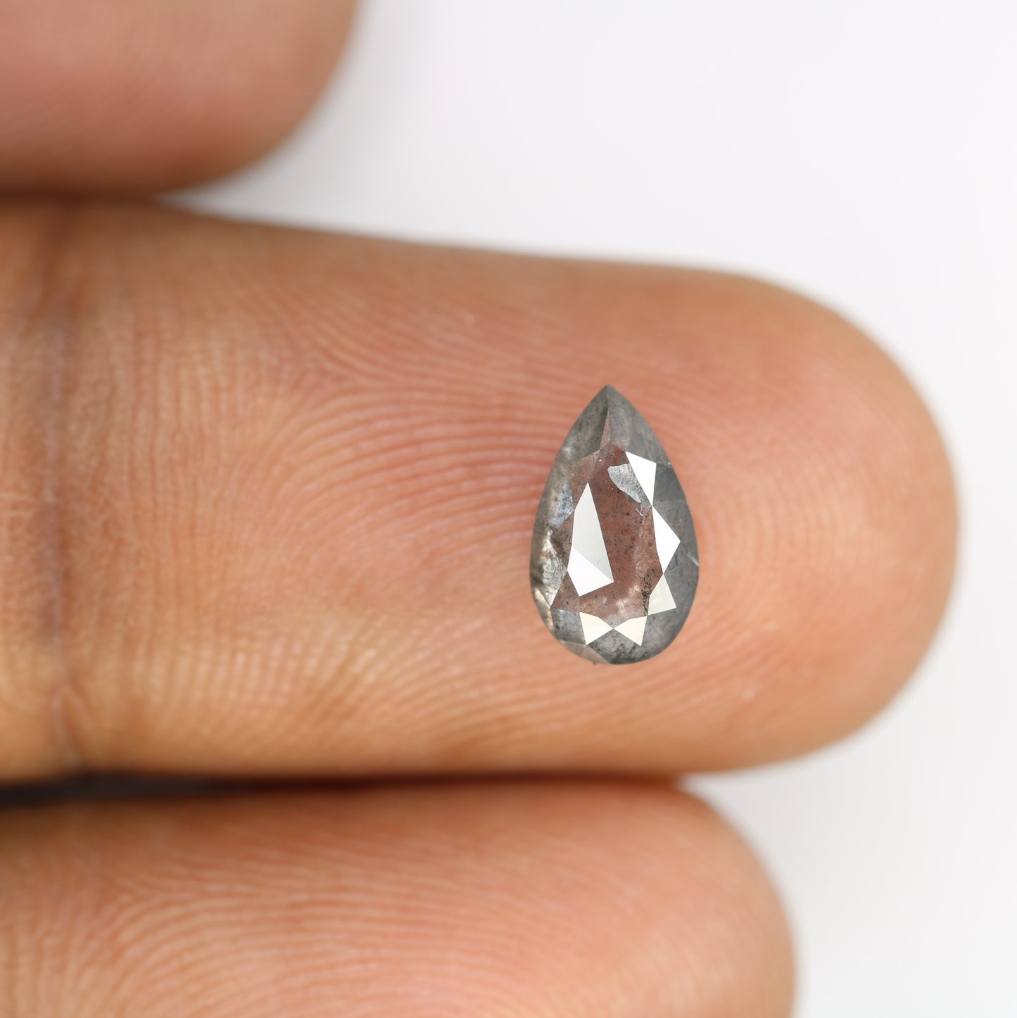 1.19 CT Fancy Salt And Pepper Pear Shape Diamond For Wedding Ring | Gift For Her - JayKrishna Diamond