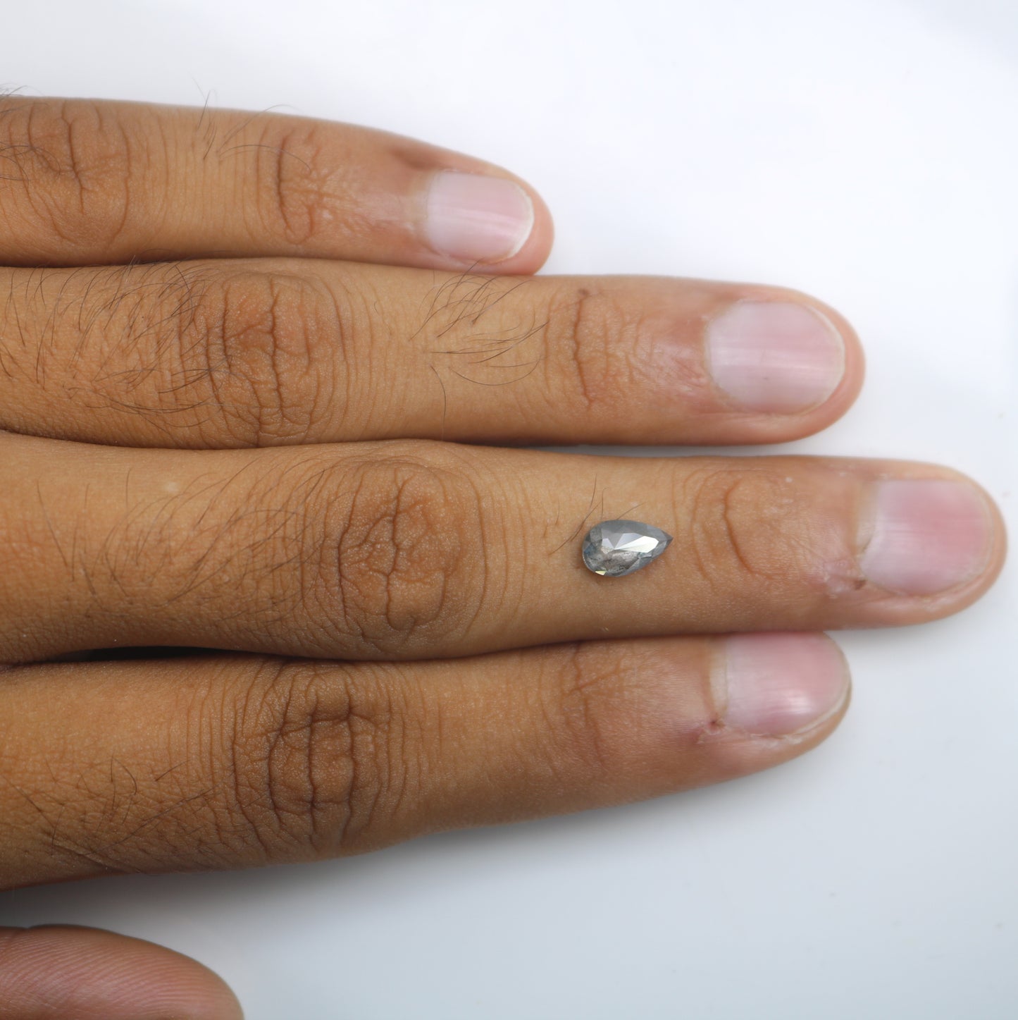 1.19 CT Fancy Salt And Pepper Pear Shape Diamond For Wedding Ring | Gift For Her - JayKrishna Diamond