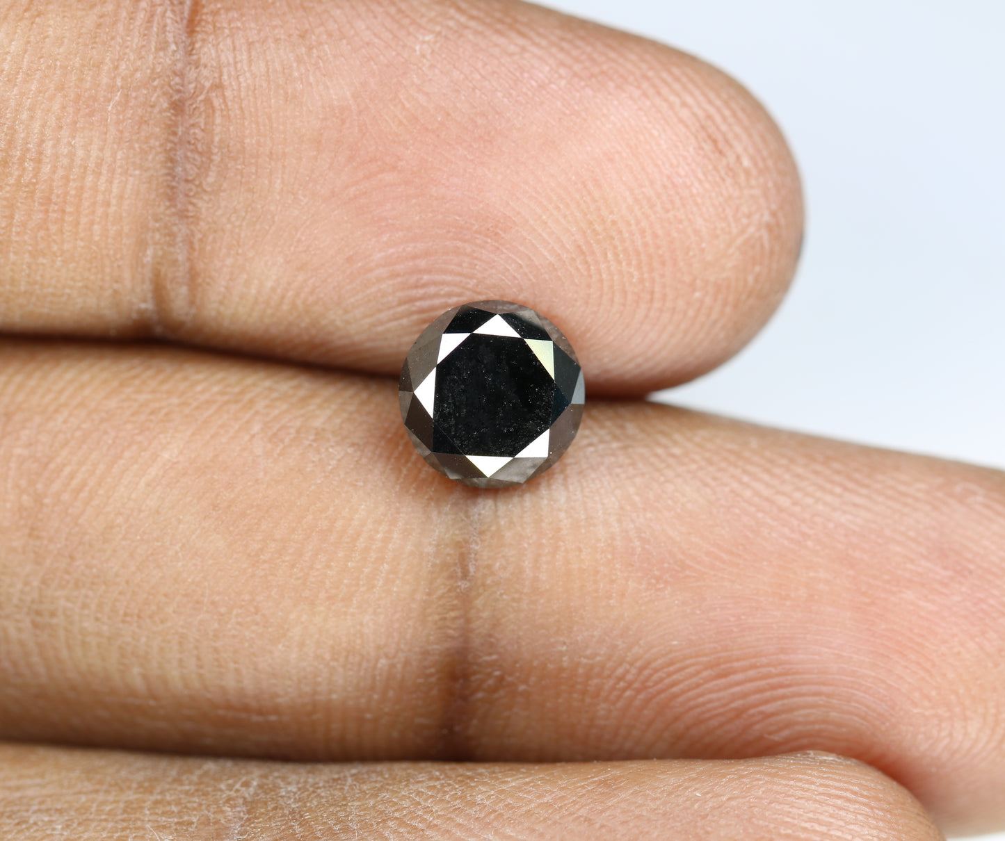 2.58 CT Brilliant Cut Black Round Diamond For Engagement Ring - JayKrishna Diamond