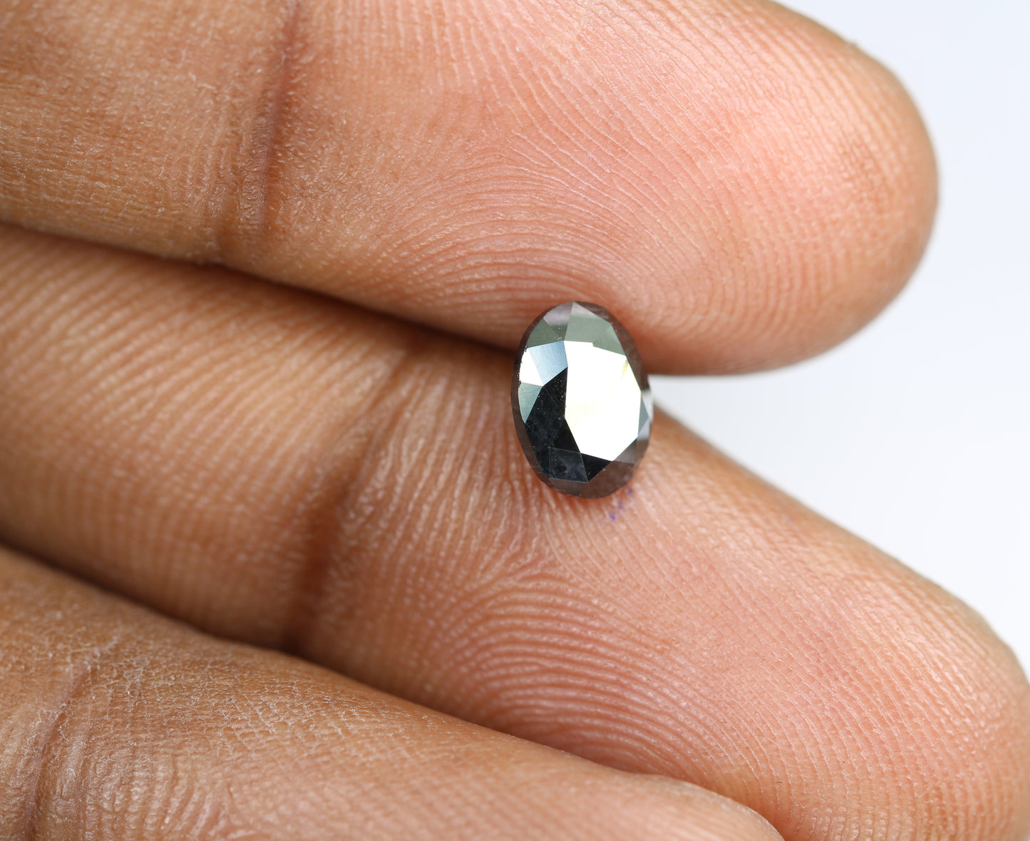 1.38 CT Black Color Oval Shape Natural Loose Diamond For Engagement Ring - JayKrishna Diamond