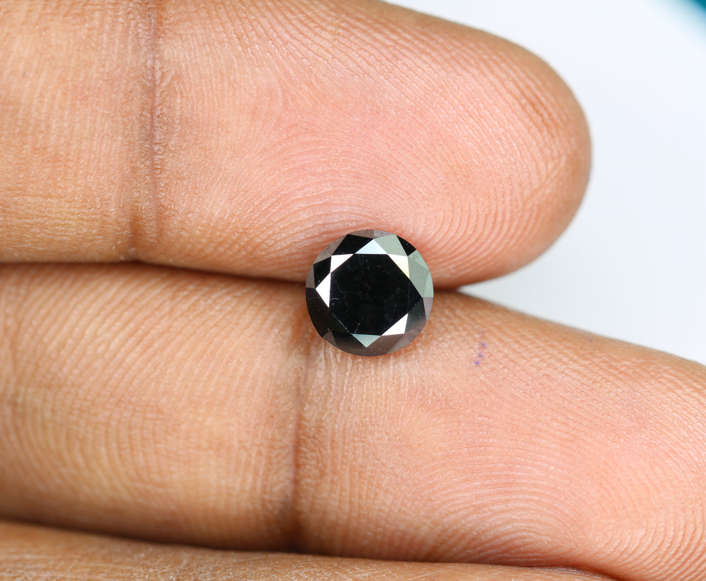 1.67 CT Brilliant Cut Black Round Diamond For Engagement Ring - JayKrishna Diamond