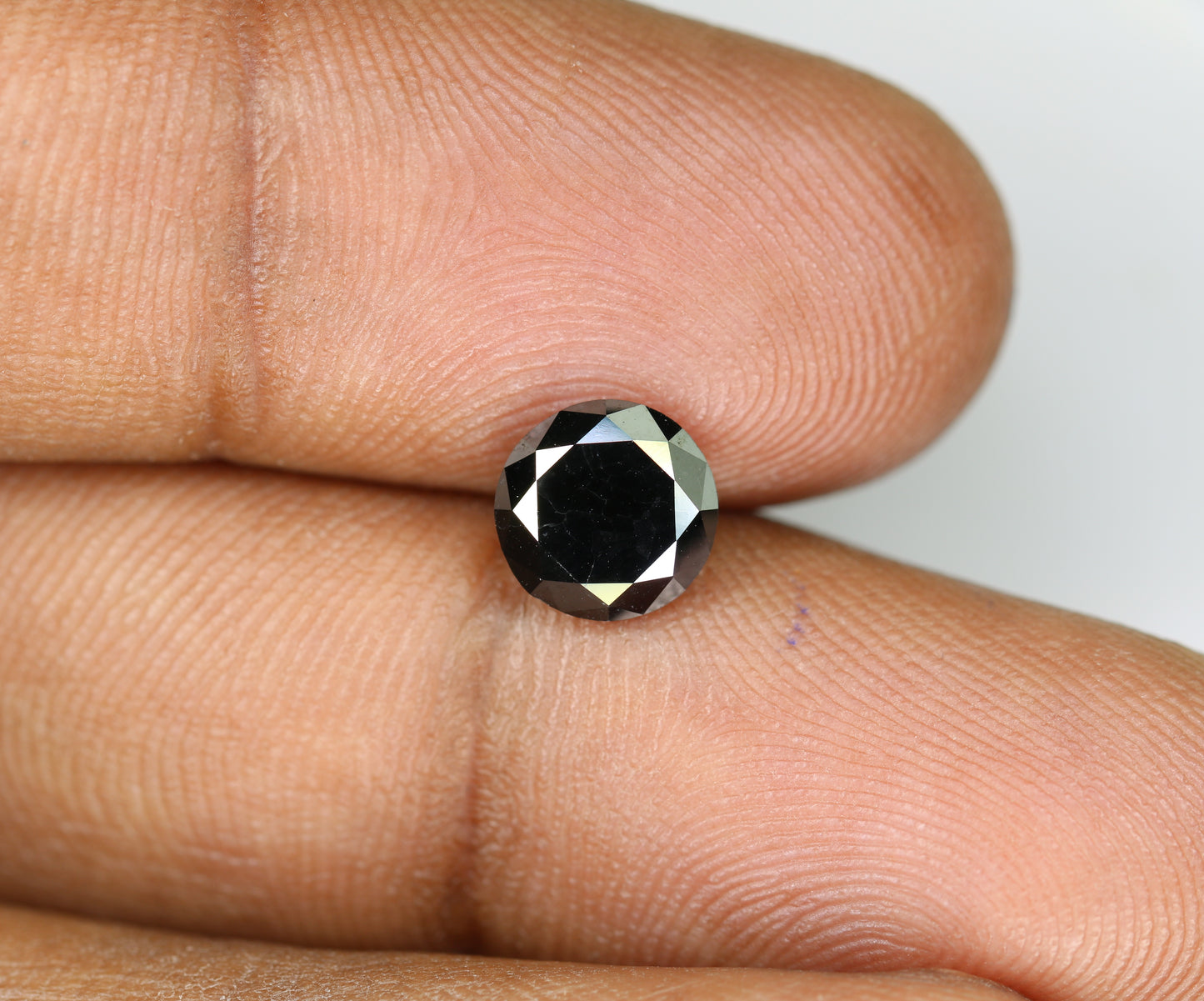 1.67 CT Brilliant Cut Black Round Diamond For Engagement Ring - JayKrishna Diamond