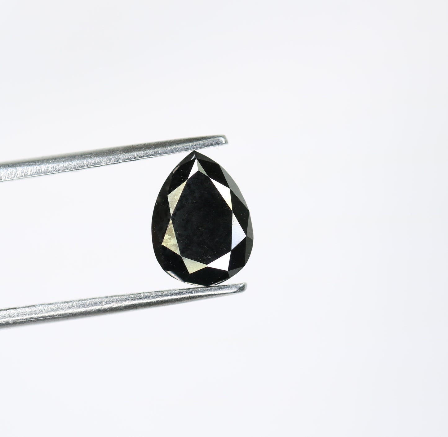 1.48 CT Fancy Black Pear Diamond For Wedding Ring - JayKrishna Diamond