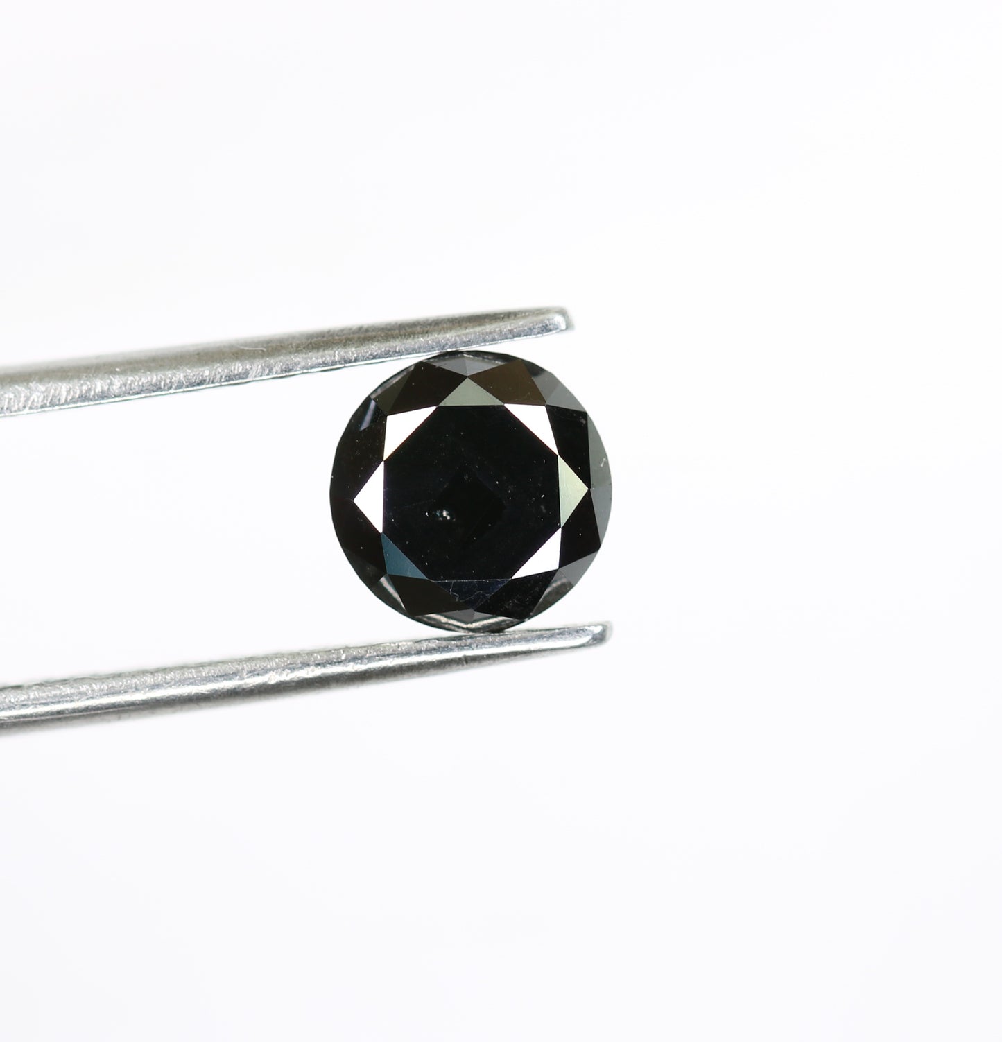 1.40 CT Brilliant Cut Full Black Round Diamond For Engagement Ring - JayKrishna Diamond