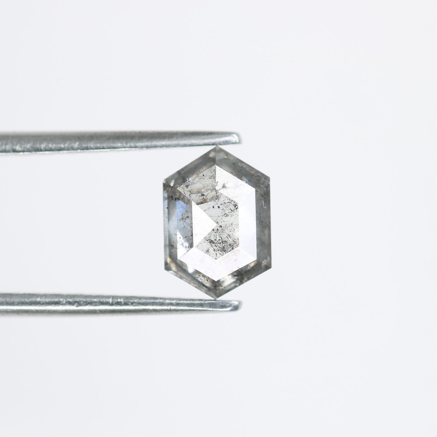 0.99 CT Elongated Hexagon Shape Salt And Pepper Diamond For Proposal Ring | Gift For Girl Friend - JayKrishna Diamond