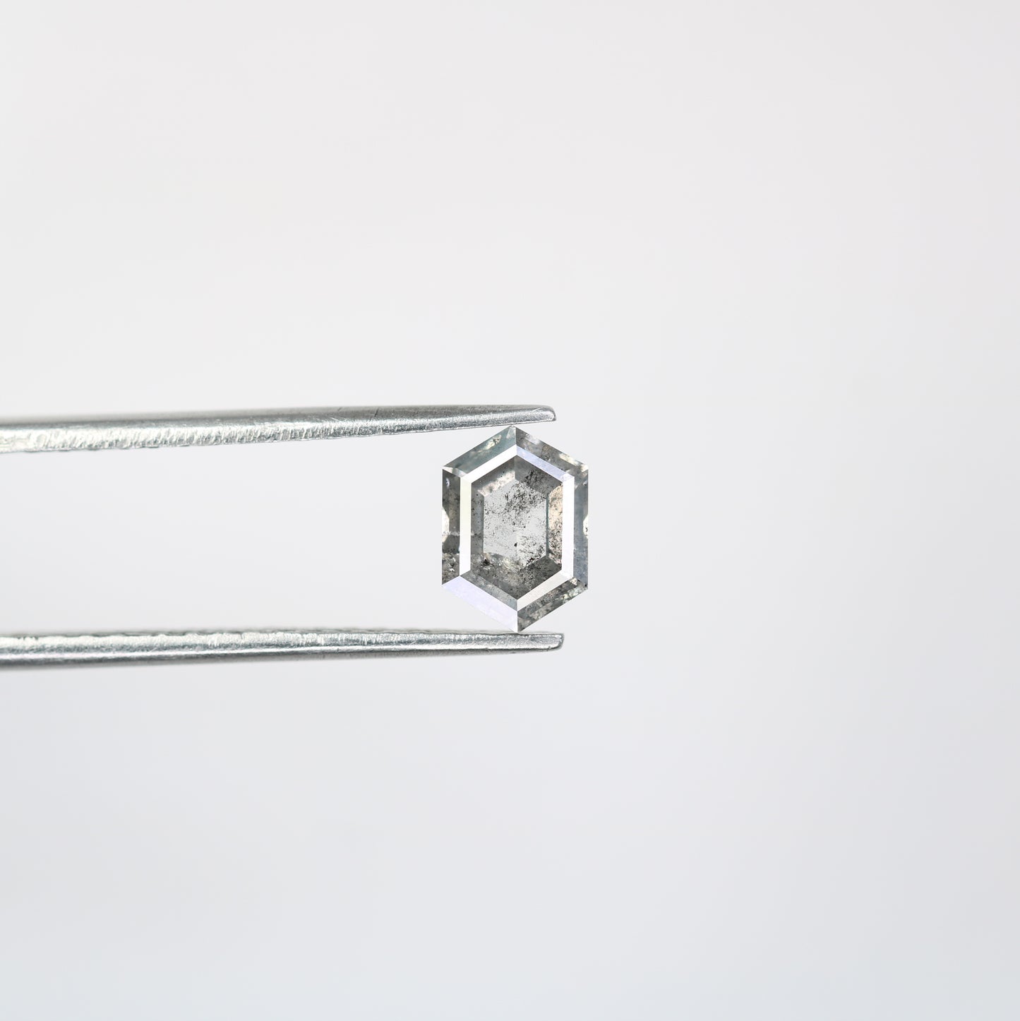 0.99 CT Elongated Hexagon Shape Salt And Pepper Diamond For Proposal Ring | Gift For Girl Friend - JayKrishna Diamond