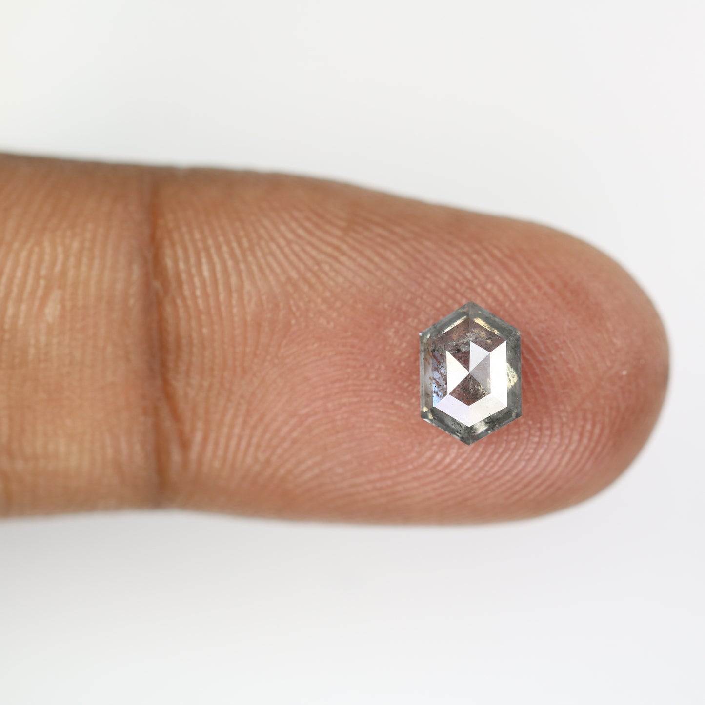 0.99 CT Elongated Hexagon Shape Salt And Pepper Diamond For Proposal Ring | Gift For Girl Friend - JayKrishna Diamond