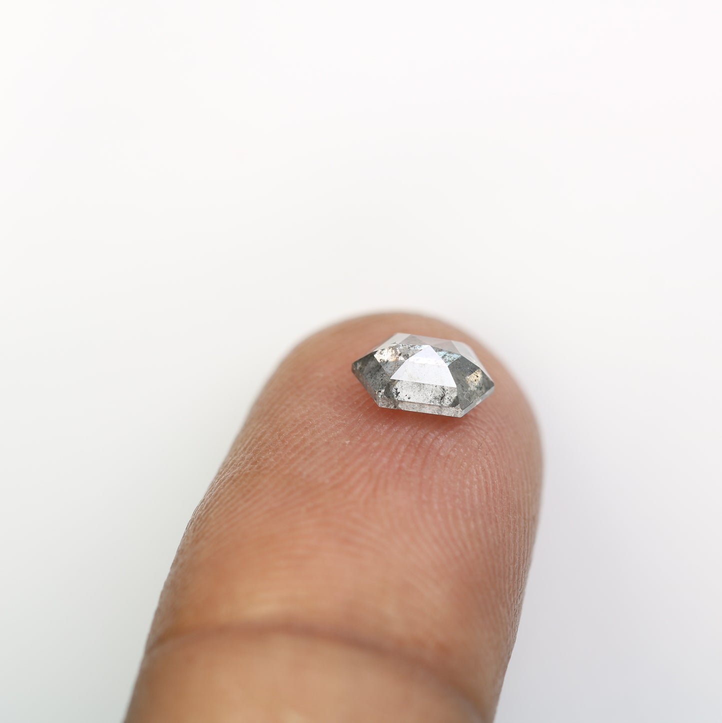 0.99 CT Elongated Hexagon Shape Salt And Pepper Diamond For Proposal Ring | Gift For Girl Friend - JayKrishna Diamond