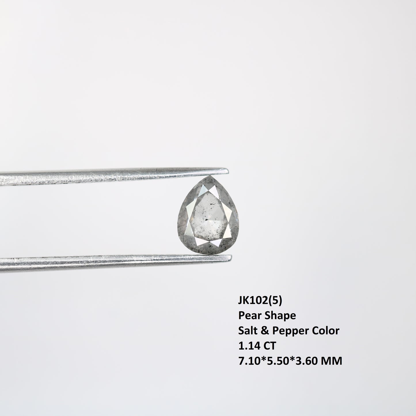 1.14 CT Beautiful Pear Shape Salt And Pepper Diamond For Wedding Ring | Engagement Ring - JayKrishna Diamond