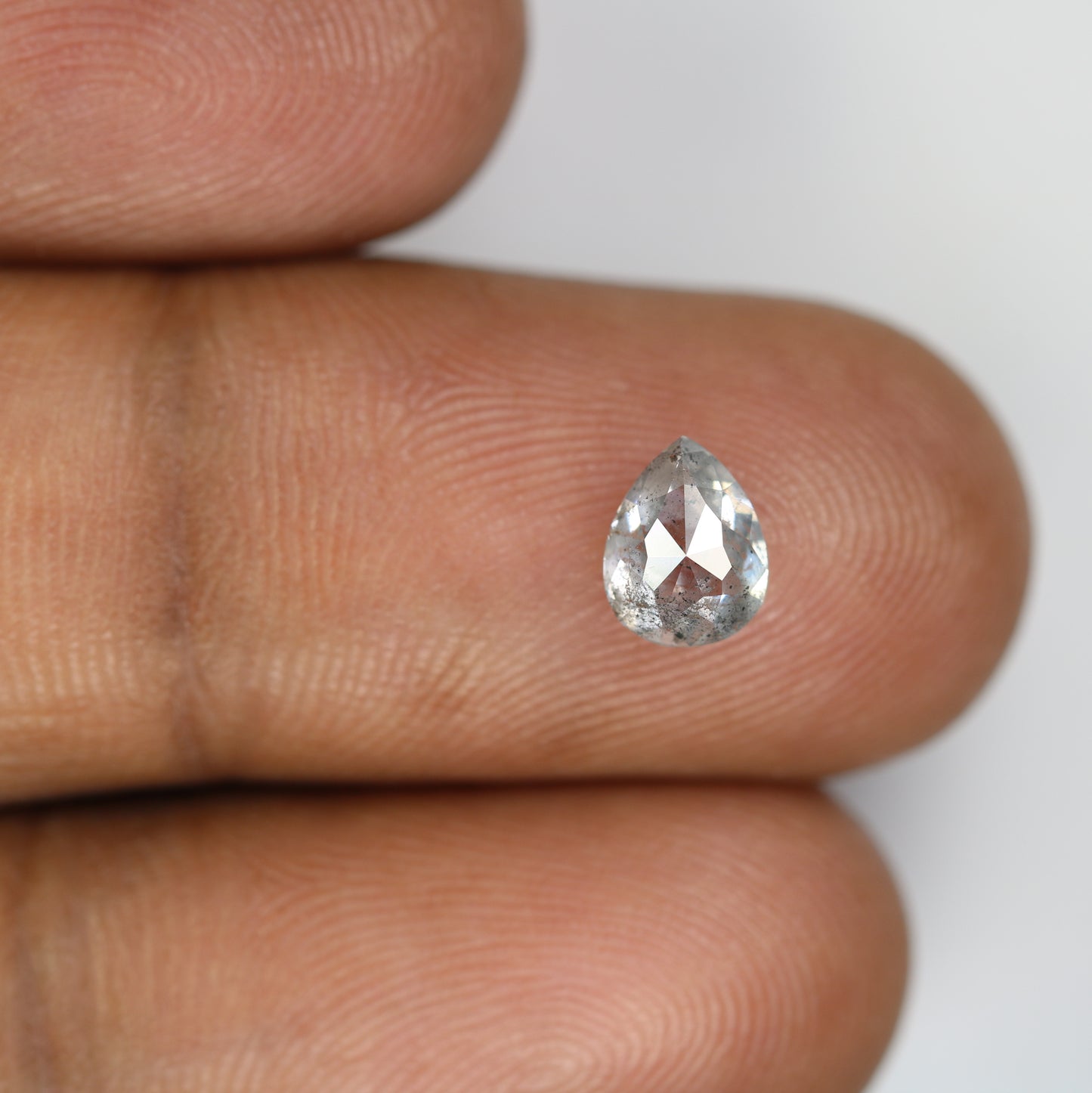 1.14 CT Beautiful Pear Shape Salt And Pepper Diamond For Wedding Ring | Engagement Ring - JayKrishna Diamond