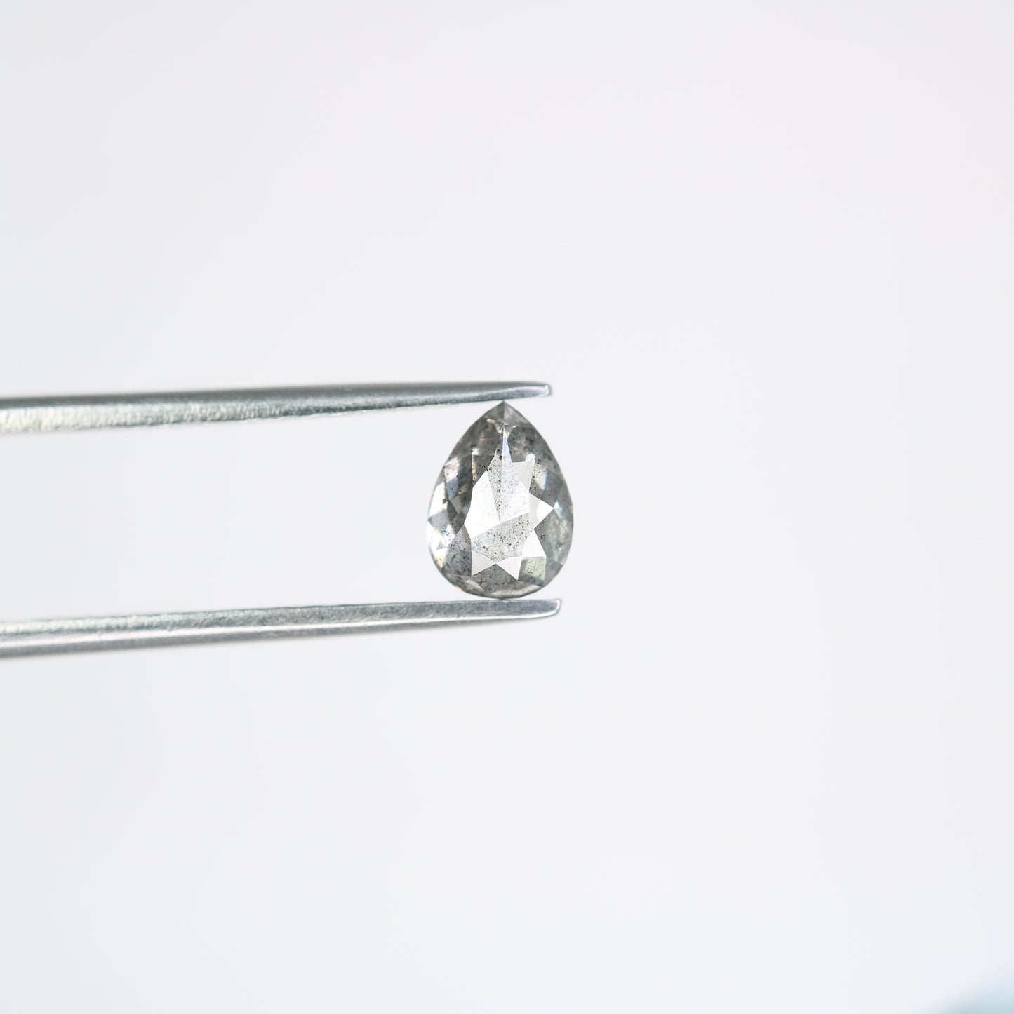 0.86 CT Fancy Pear Shape Salt And Pepper Diamond For Proposal Ring | Engagement Ring | Gift For Girl Friend - JayKrishna Diamond