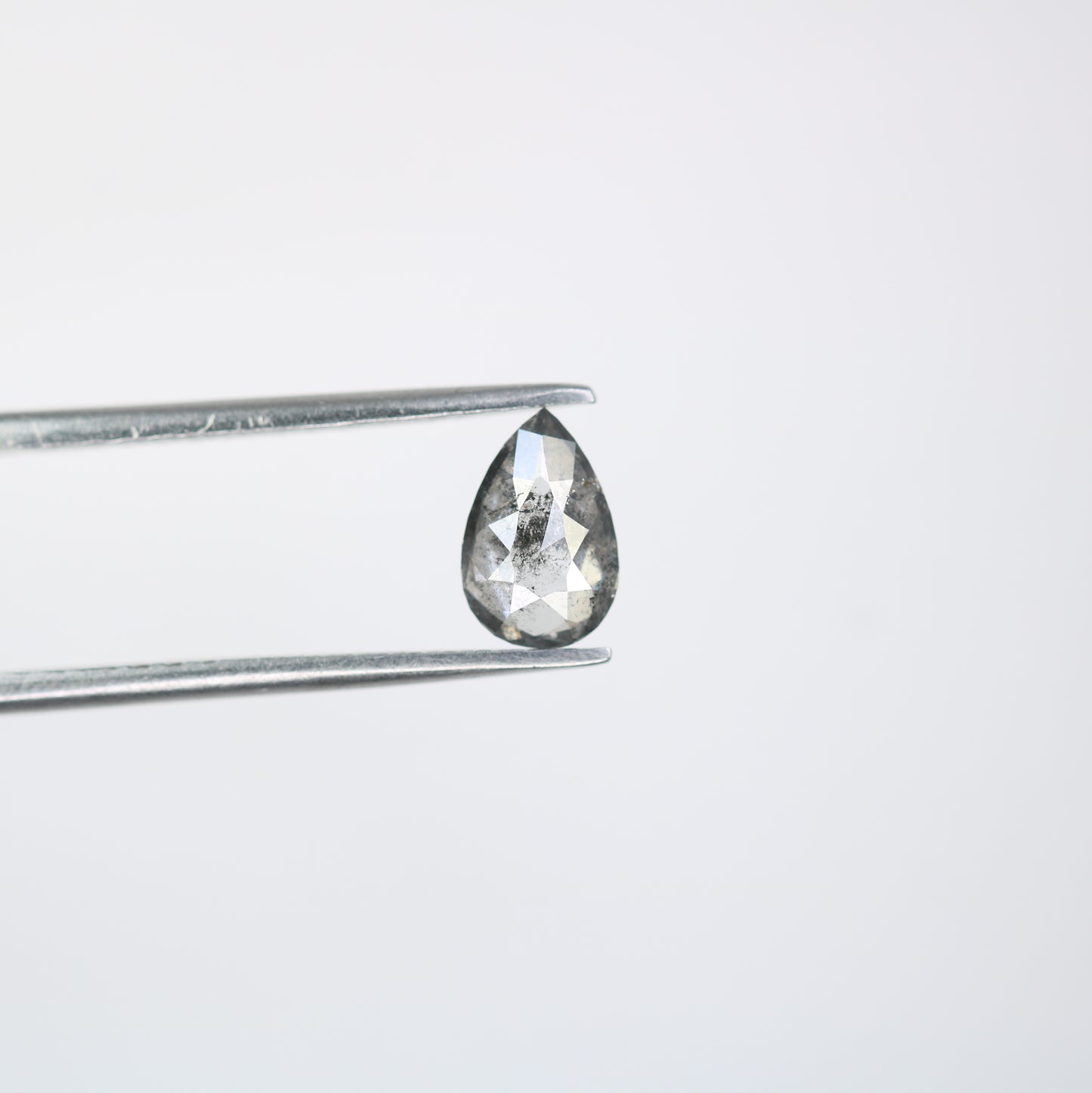 0.74 CT Pear Shape Salt And Pepper Natural Diamond For Engagement Ring | Diamond Pendant - JayKrishna Diamond