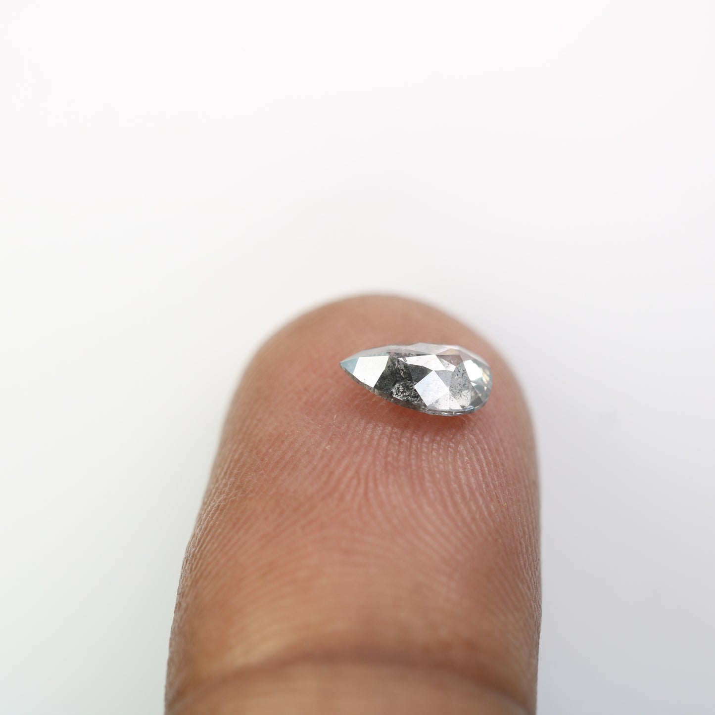 0.74 CT Pear Shape Salt And Pepper Natural Diamond For Engagement Ring | Diamond Pendant - JayKrishna Diamond