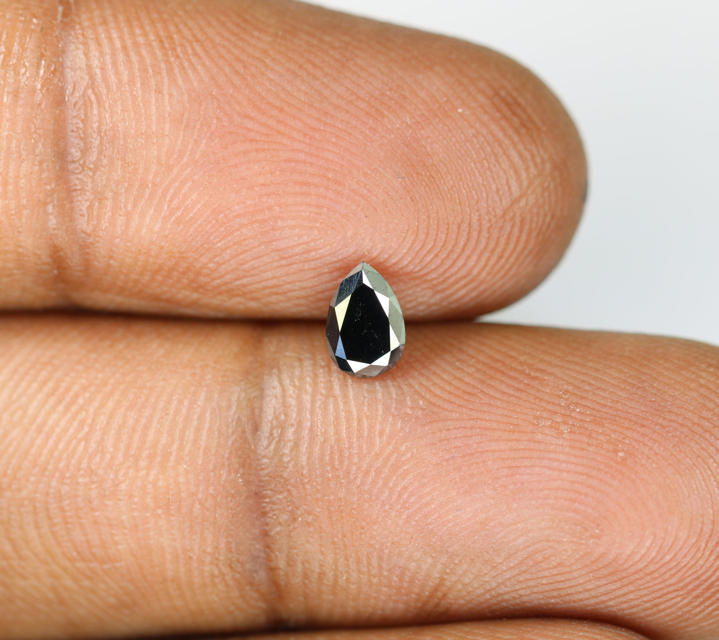 0.51 CT Excellent Cut Black Pear Diamond For Wedding Ring - JayKrishna Diamond