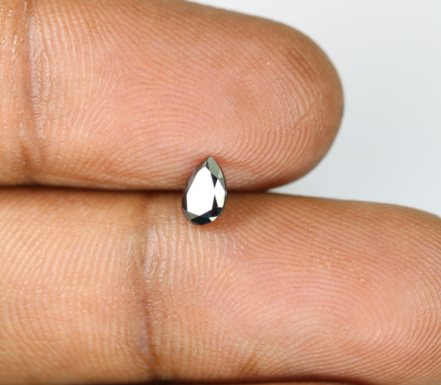 0.51 CT Excellent Cut Black Pear Diamond For Wedding Ring - JayKrishna Diamond