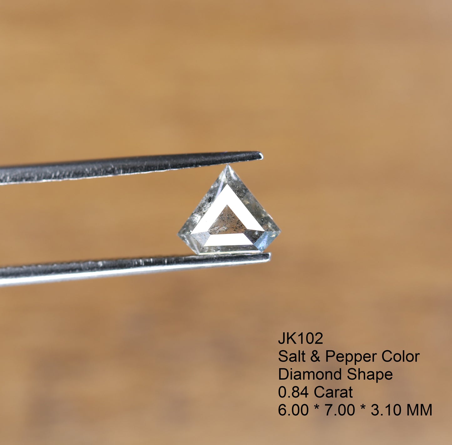 0.84 CT Salt And Pepper Diamond For Engagement Ring | Wedding Ring - JayKrishna Diamond