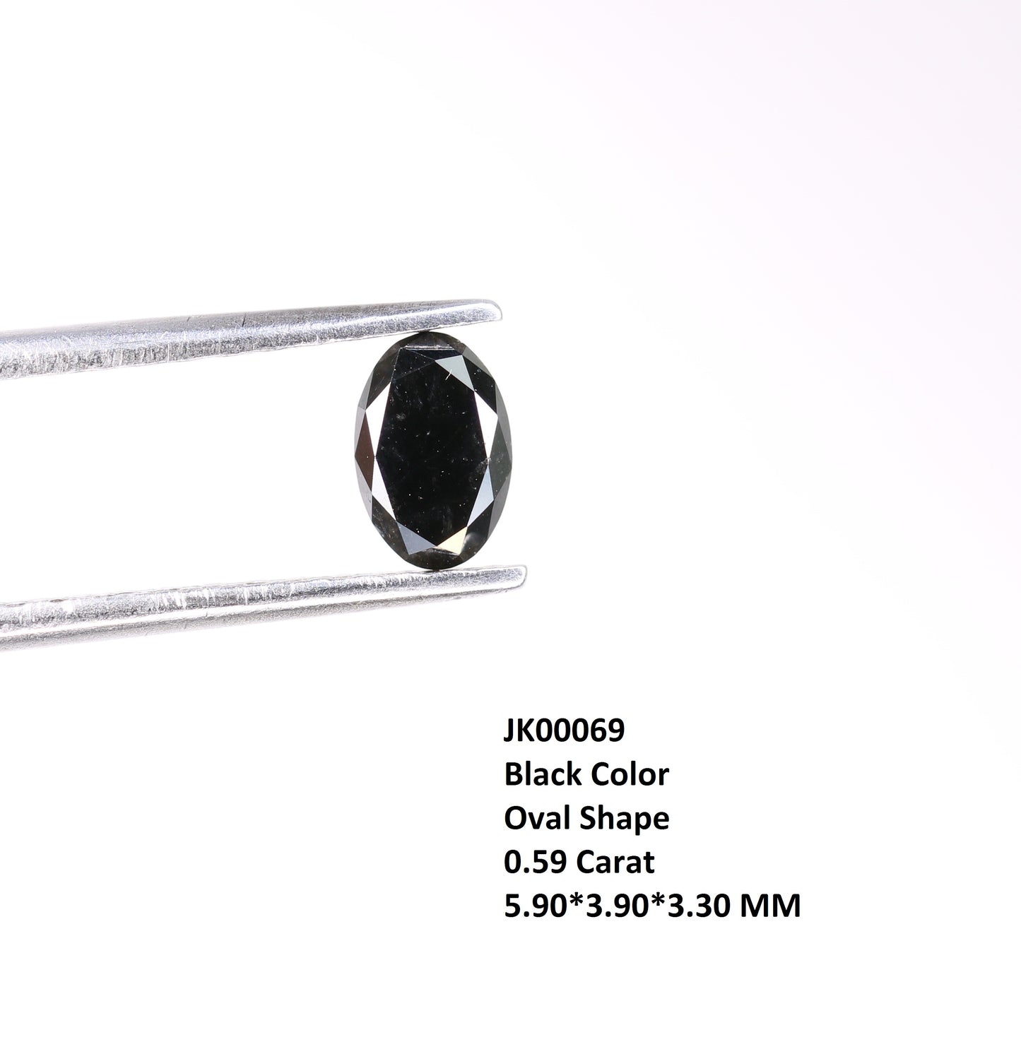 0.59 CT Black Oval Brilliant Cut Diamond – Stunning Loose Gem for Anniversary Gift Rings - JayKrishna Diamond