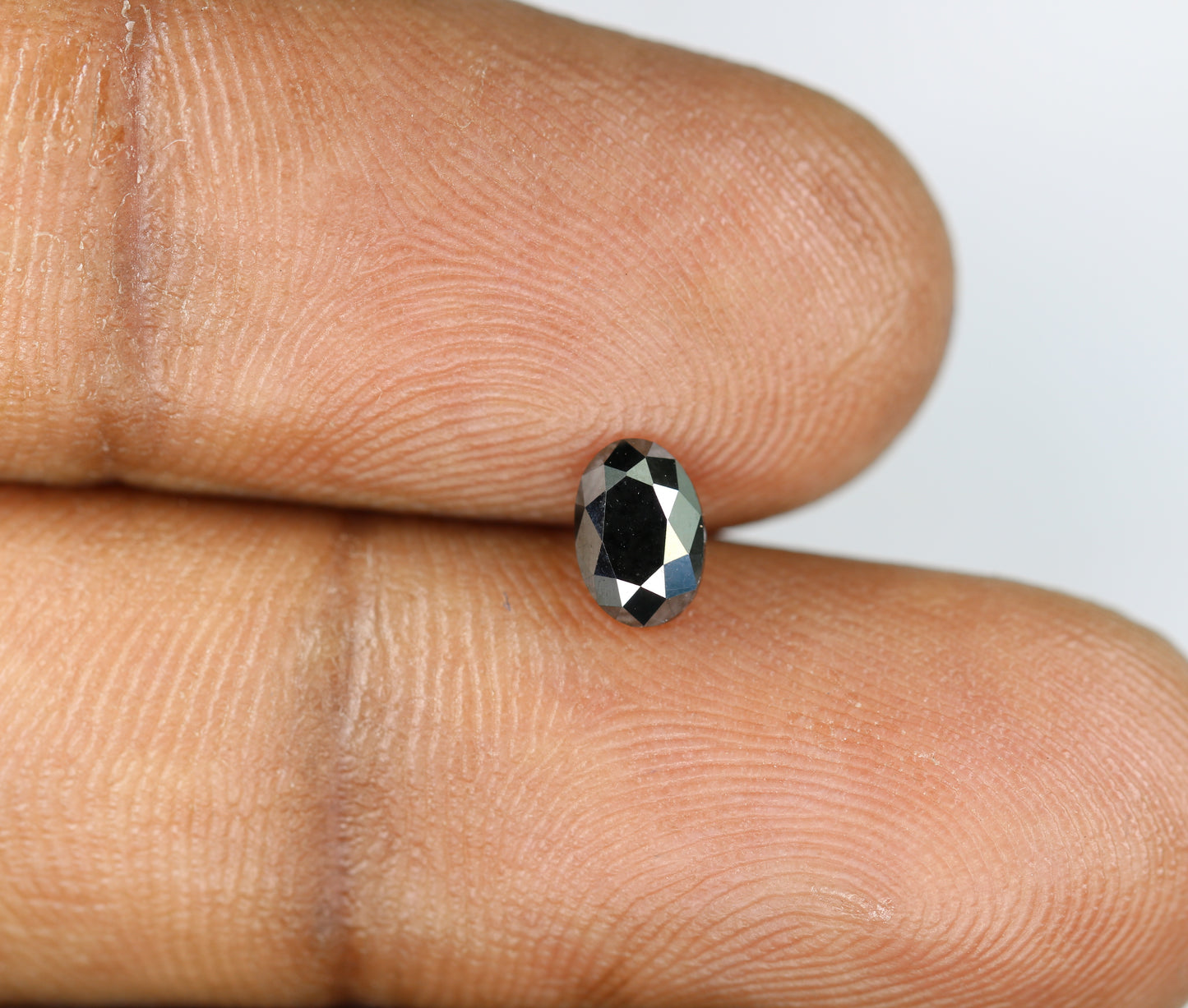 0.68 CT Black Oval Treated Diamond For Making Beautiful Engagement Ring - JayKrishna Diamond