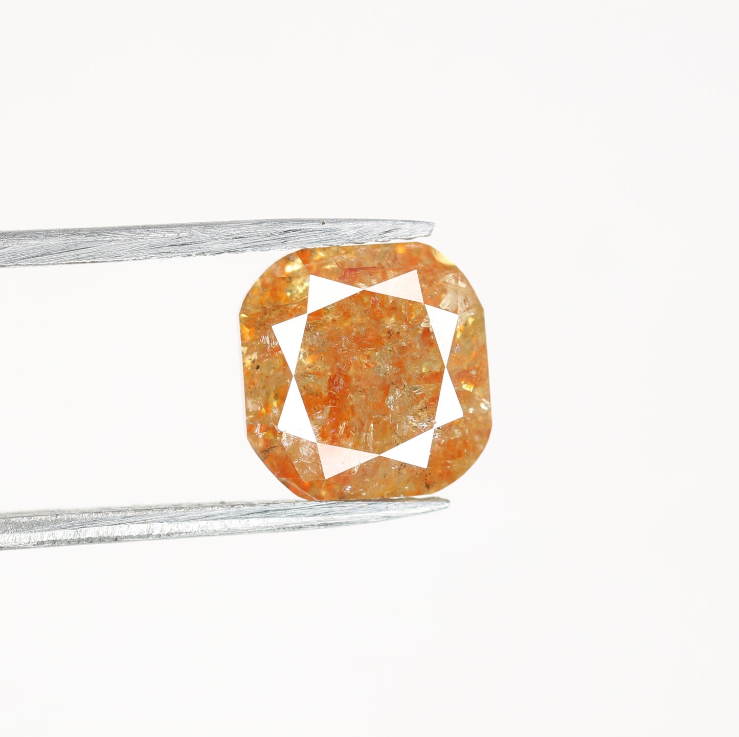 3.46 CT Natural Loose Peach Color Cushion Shape Diamond for Engagement Ring - JayKrishna Diamond