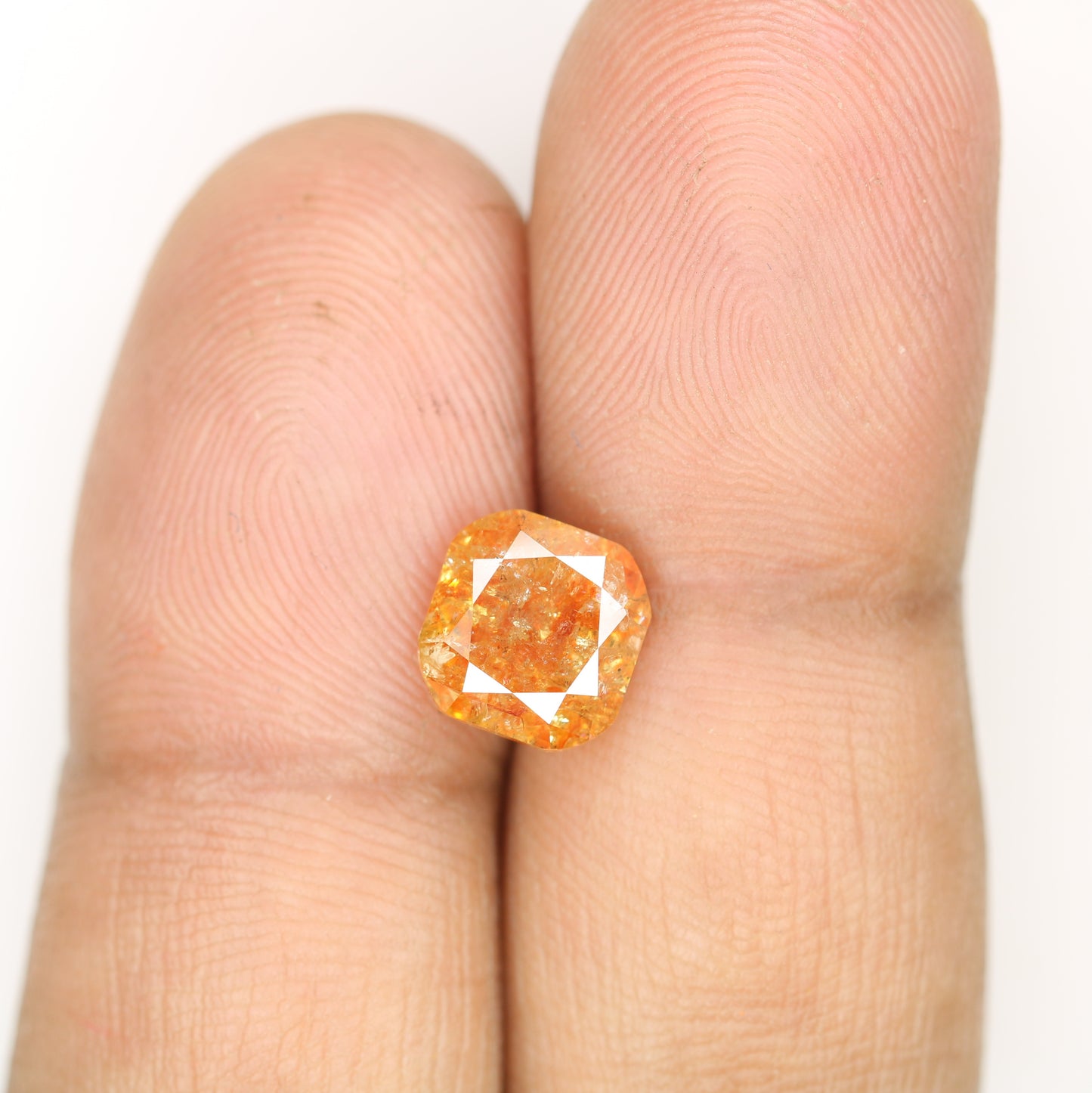 3.46 CT Natural Loose Peach Color Cushion Shape Diamond for Engagement Ring - JayKrishna Diamond