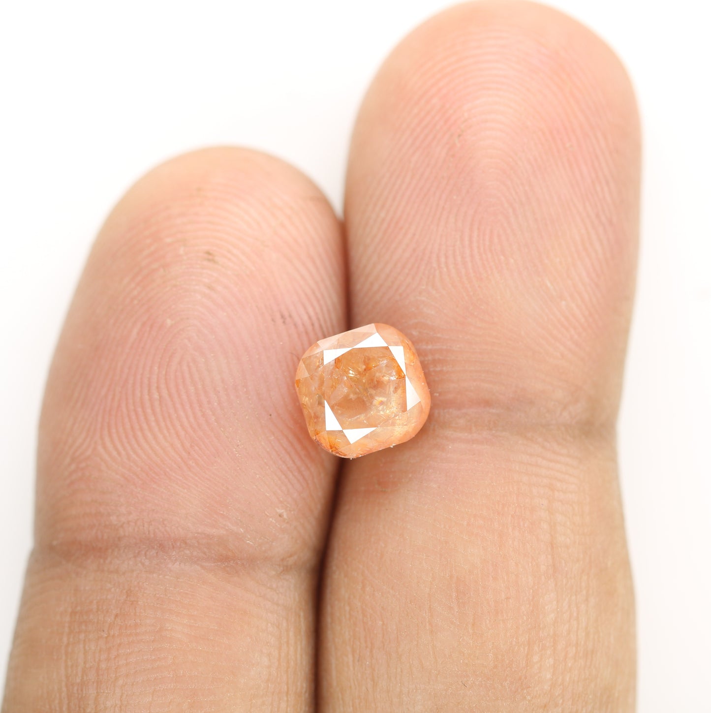 2.85 CT Natural Loose Peach Color Cushion Shape Diamond for Engagement Ring - JayKrishna Diamond
