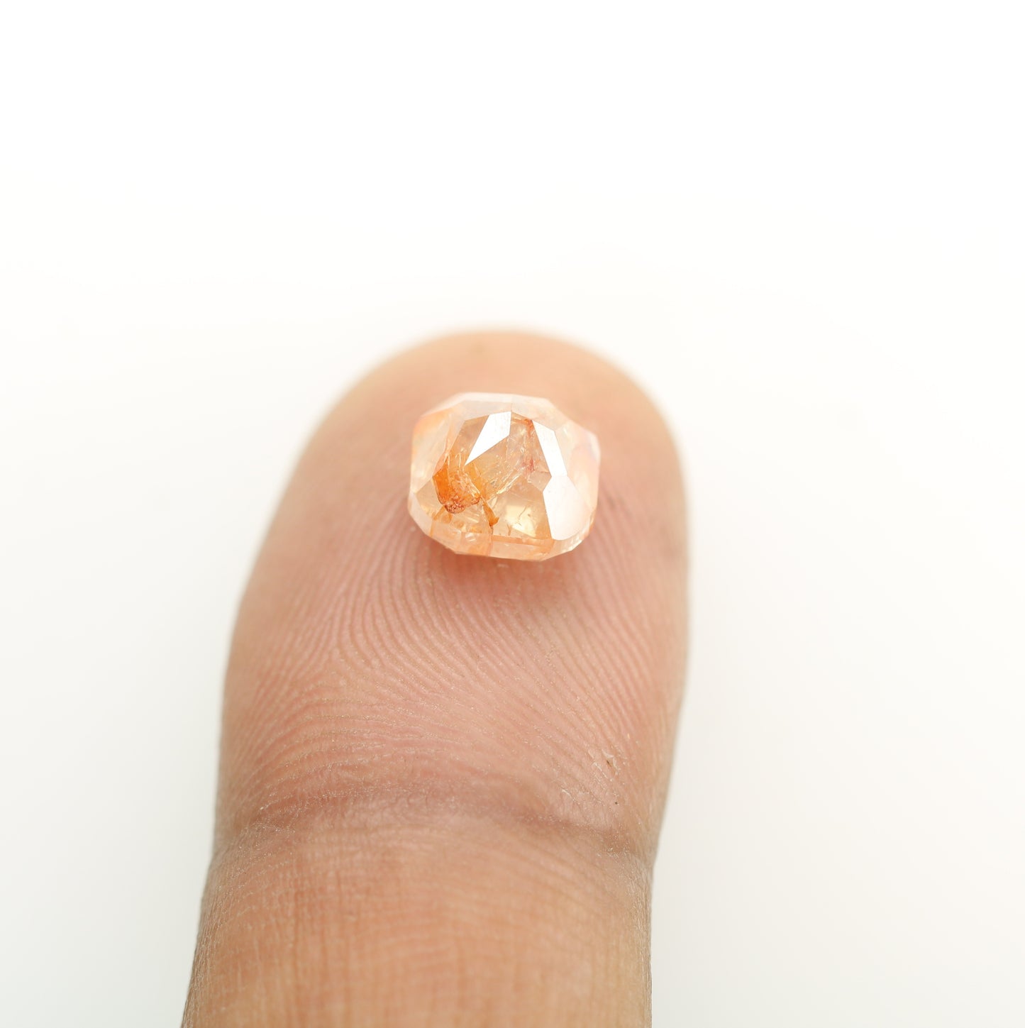2.85 CT Natural Loose Peach Color Cushion Shape Diamond for Engagement Ring - JayKrishna Diamond