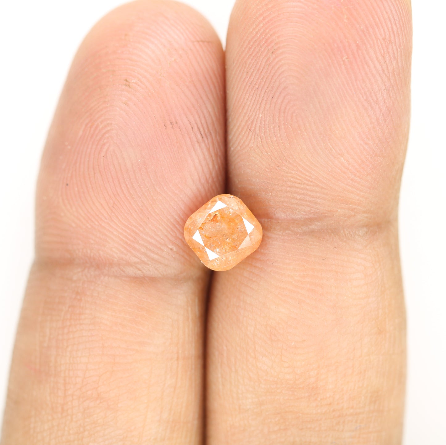 1.84 CT Natural Loose Peach Color Cushion Shape Diamond for Engagement Ring - JayKrishna Diamond