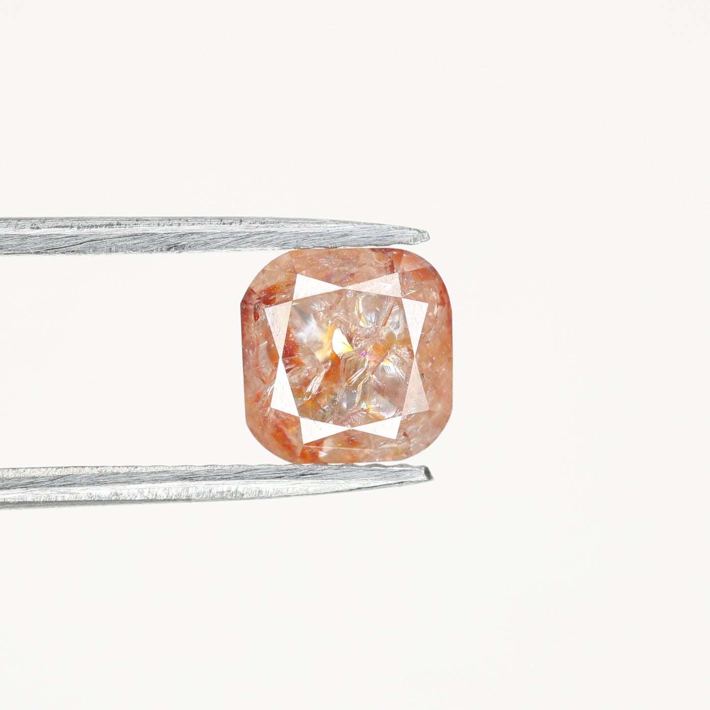 1.69 CT Natural Loose Peach Color Cushion Shape Diamond for Engagement Ring - JayKrishna Diamond