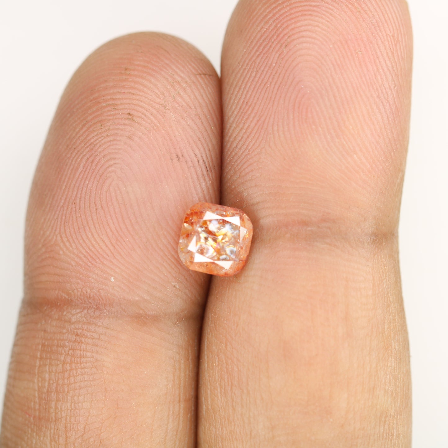 1.69 CT Natural Loose Peach Color Cushion Shape Diamond for Engagement Ring - JayKrishna Diamond
