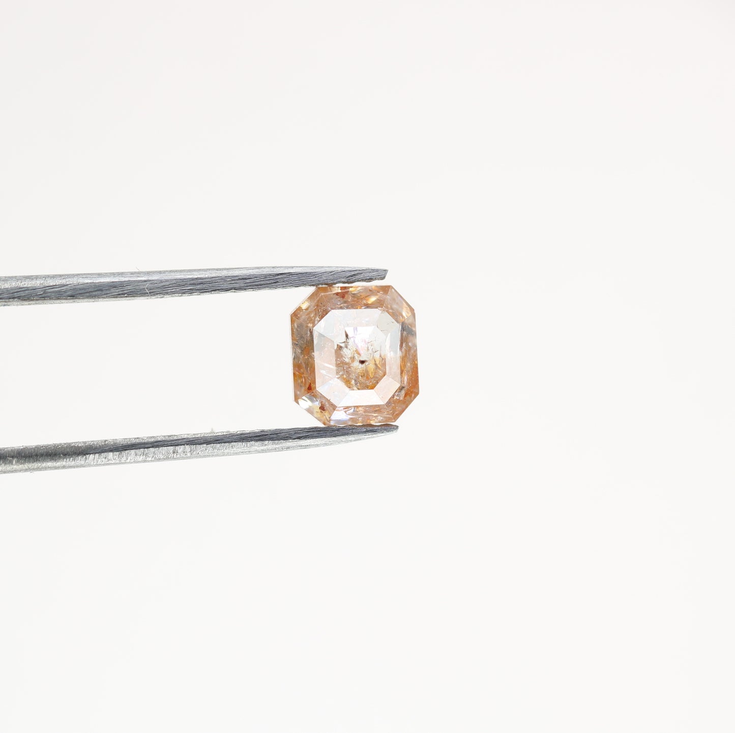1.43 CT Natural Loose Peach Color Emerald Shape Diamond for Engagement Ring - JayKrishna Diamond