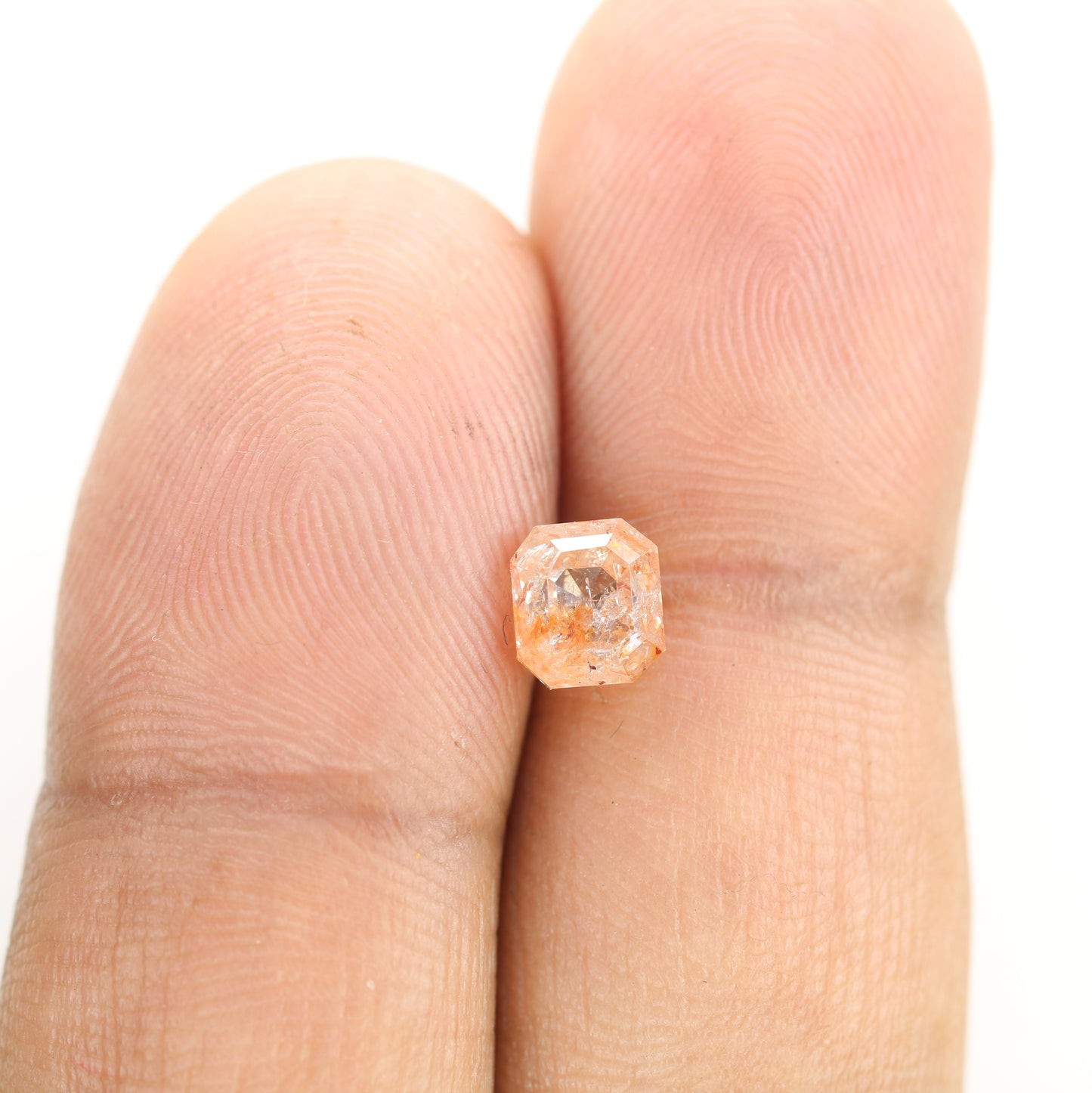 1.43 CT Natural Loose Peach Color Emerald Shape Diamond for Engagement Ring - JayKrishna Diamond