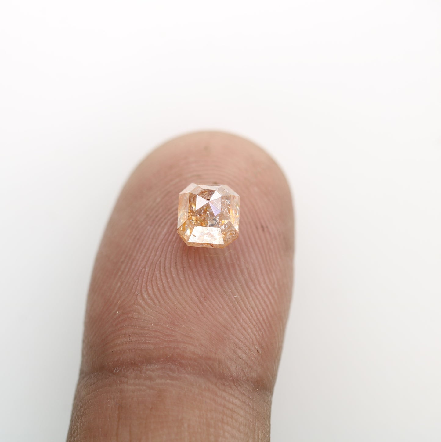 1.43 CT Natural Loose Peach Color Emerald Shape Diamond for Engagement Ring - JayKrishna Diamond