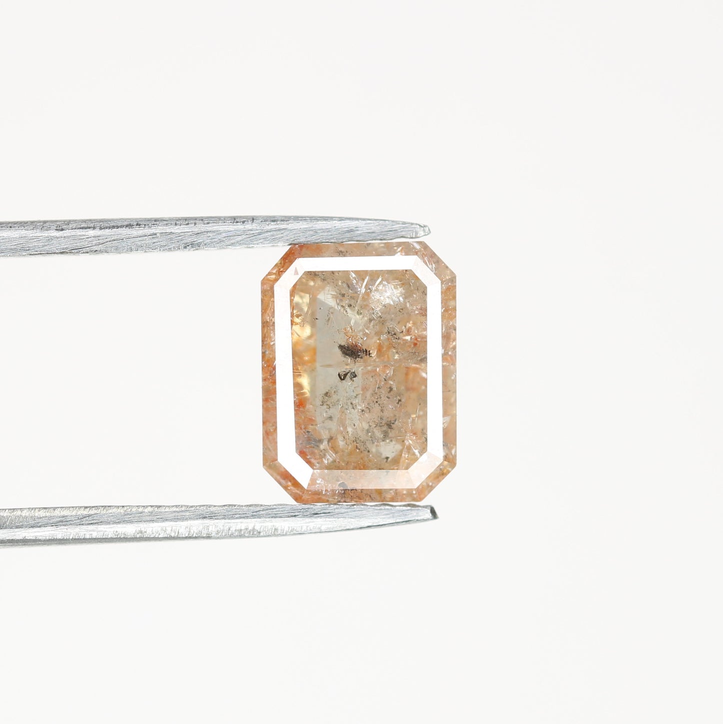 2.05 CT Natural Loose Peach Color Emerald Shape Diamond for Engagement Ring - JayKrishna Diamond