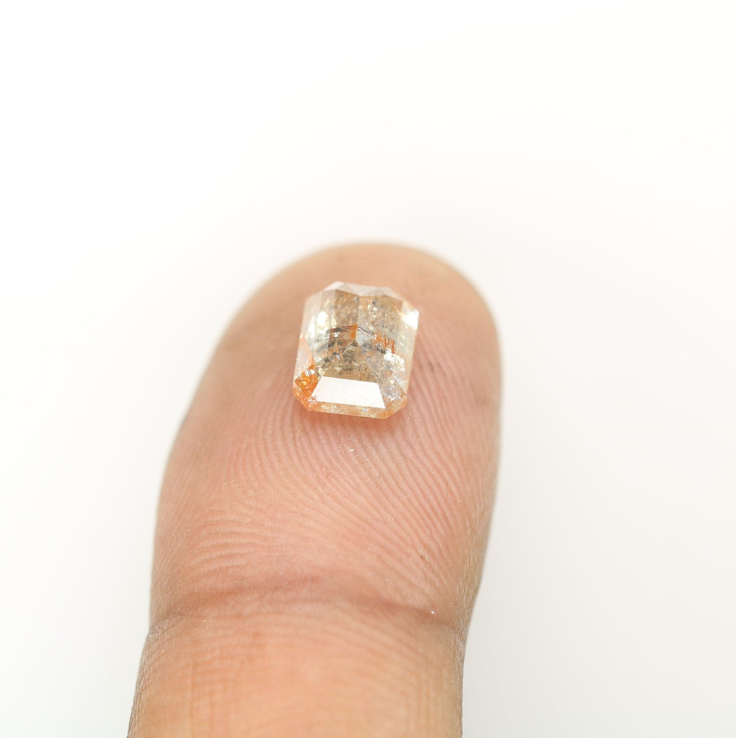 2.05 CT Natural Loose Peach Color Emerald Shape Diamond for Engagement Ring - JayKrishna Diamond